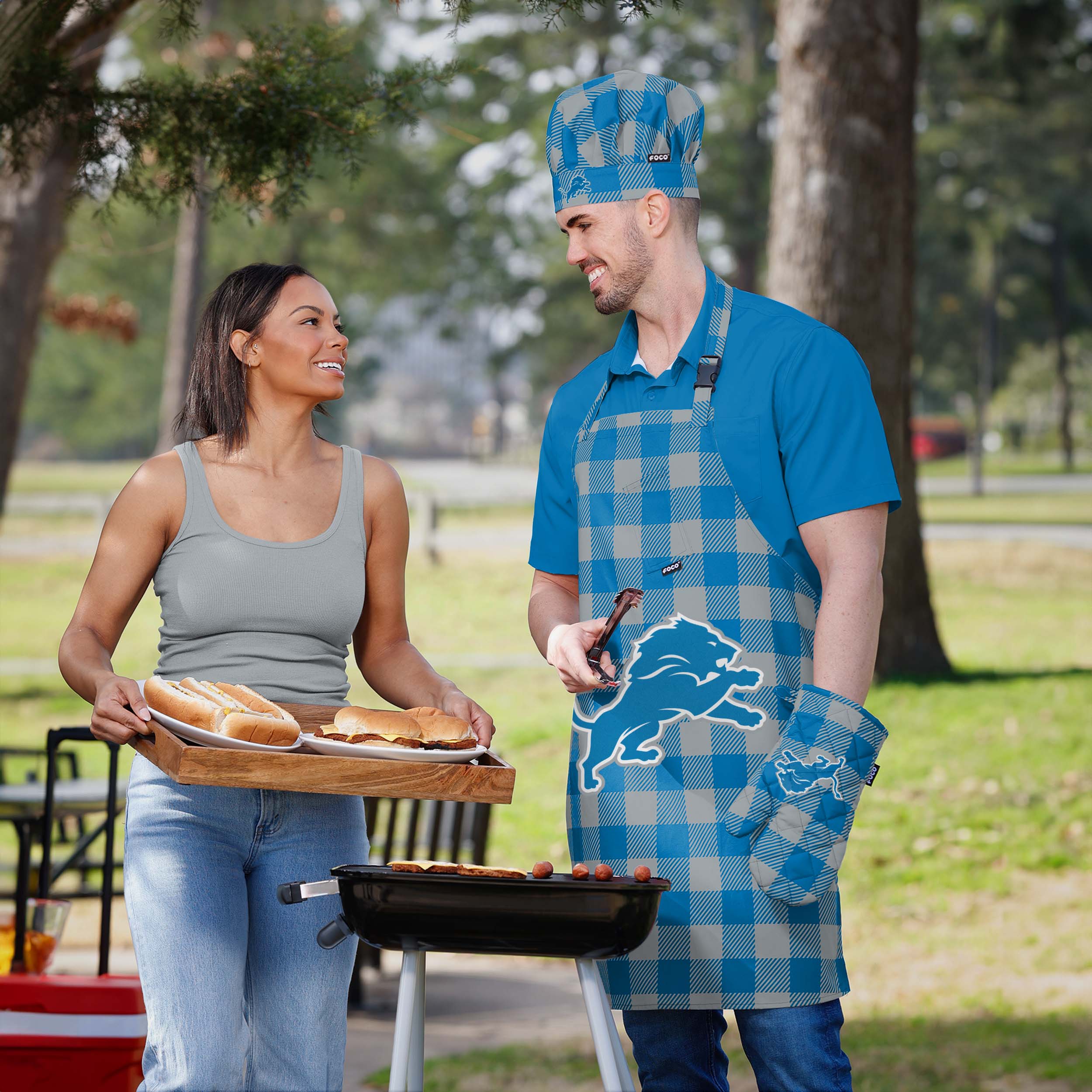 Detroit Lions Plaid Chef Set - Image 5