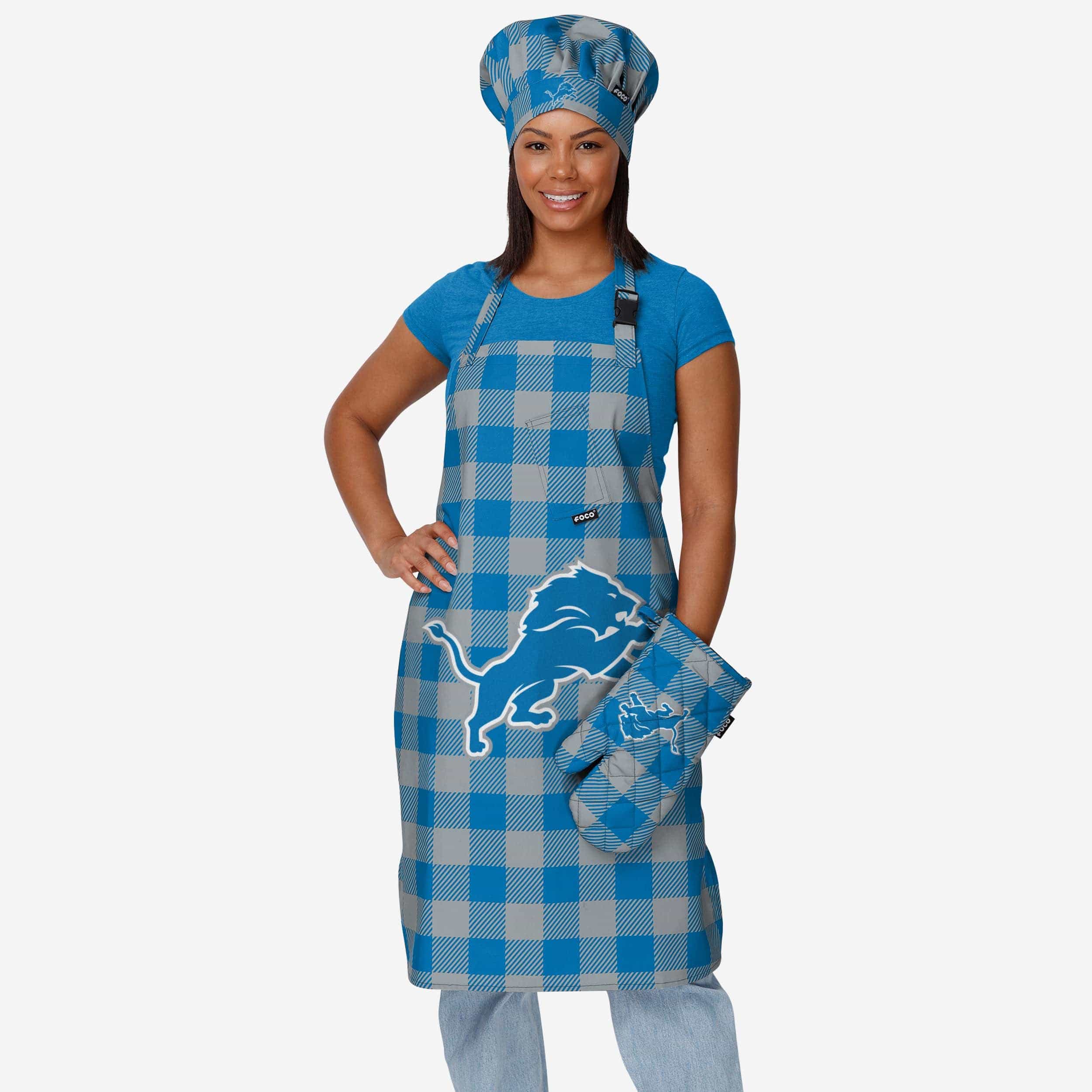 Detroit Lions Plaid Oven Mitt - Image 2