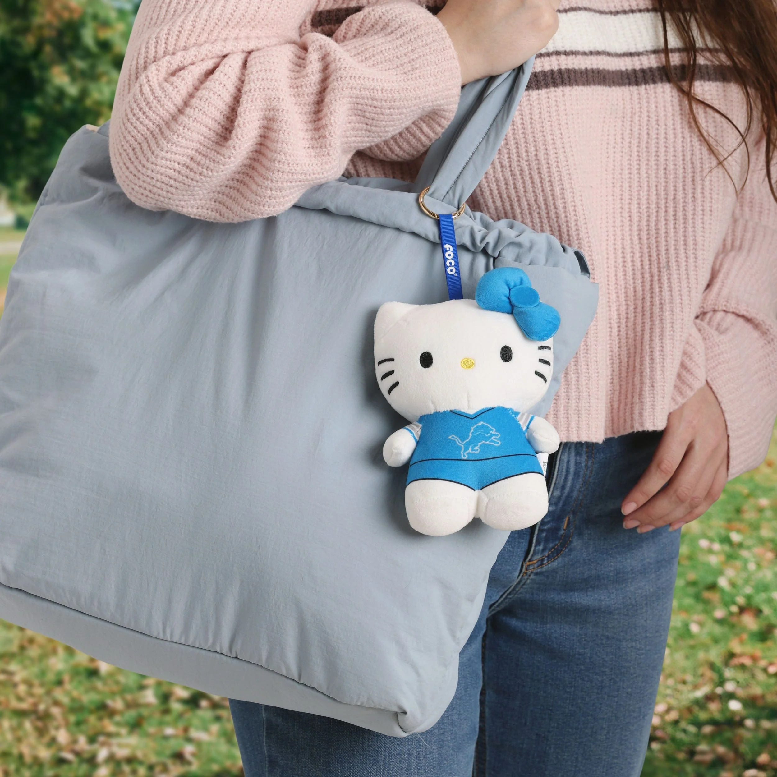 Detroit Lions Plush Hello Kitty® Bag Charm Keychain - Image 2