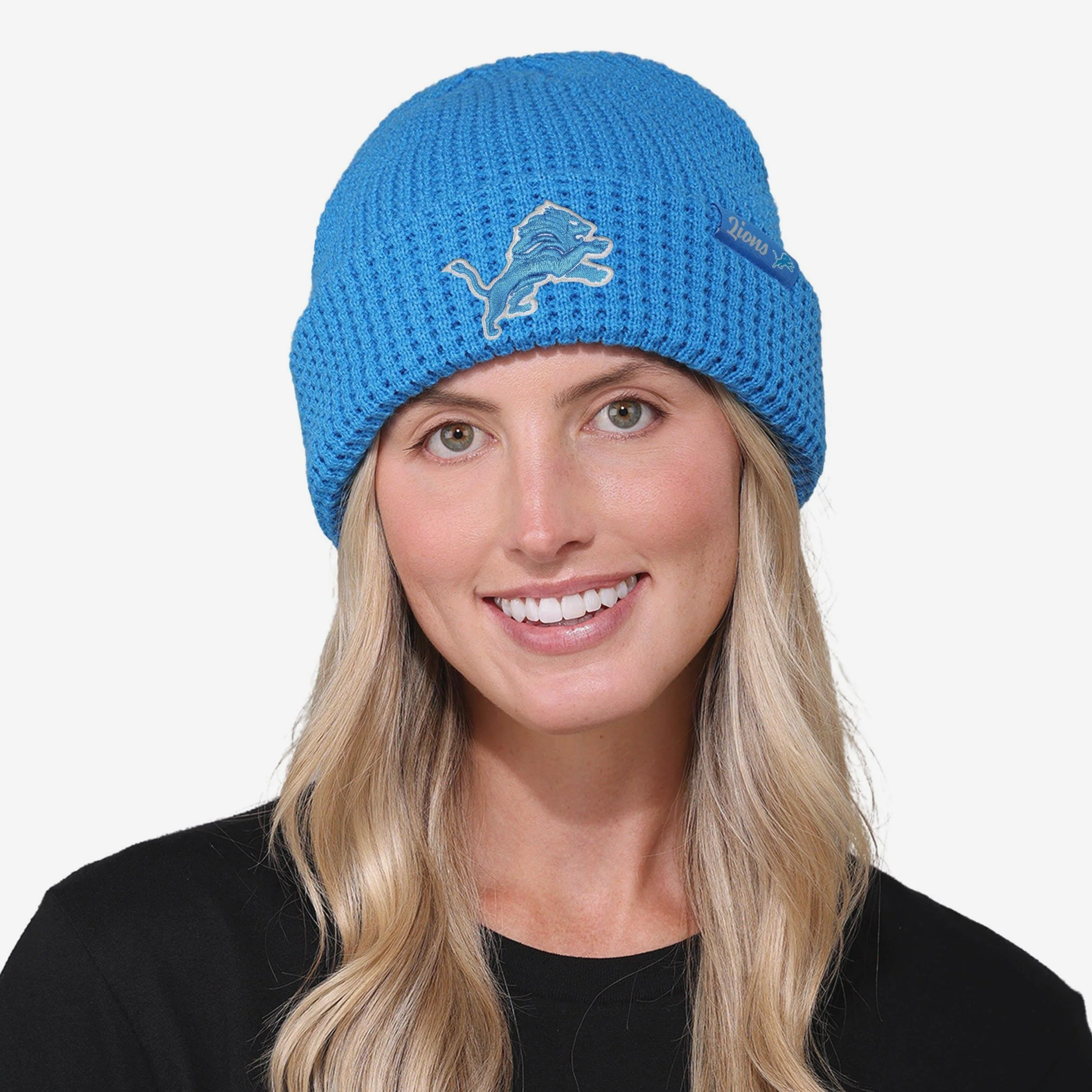 Detroit Lions Primary Logo Waffle Beanie - Image 3