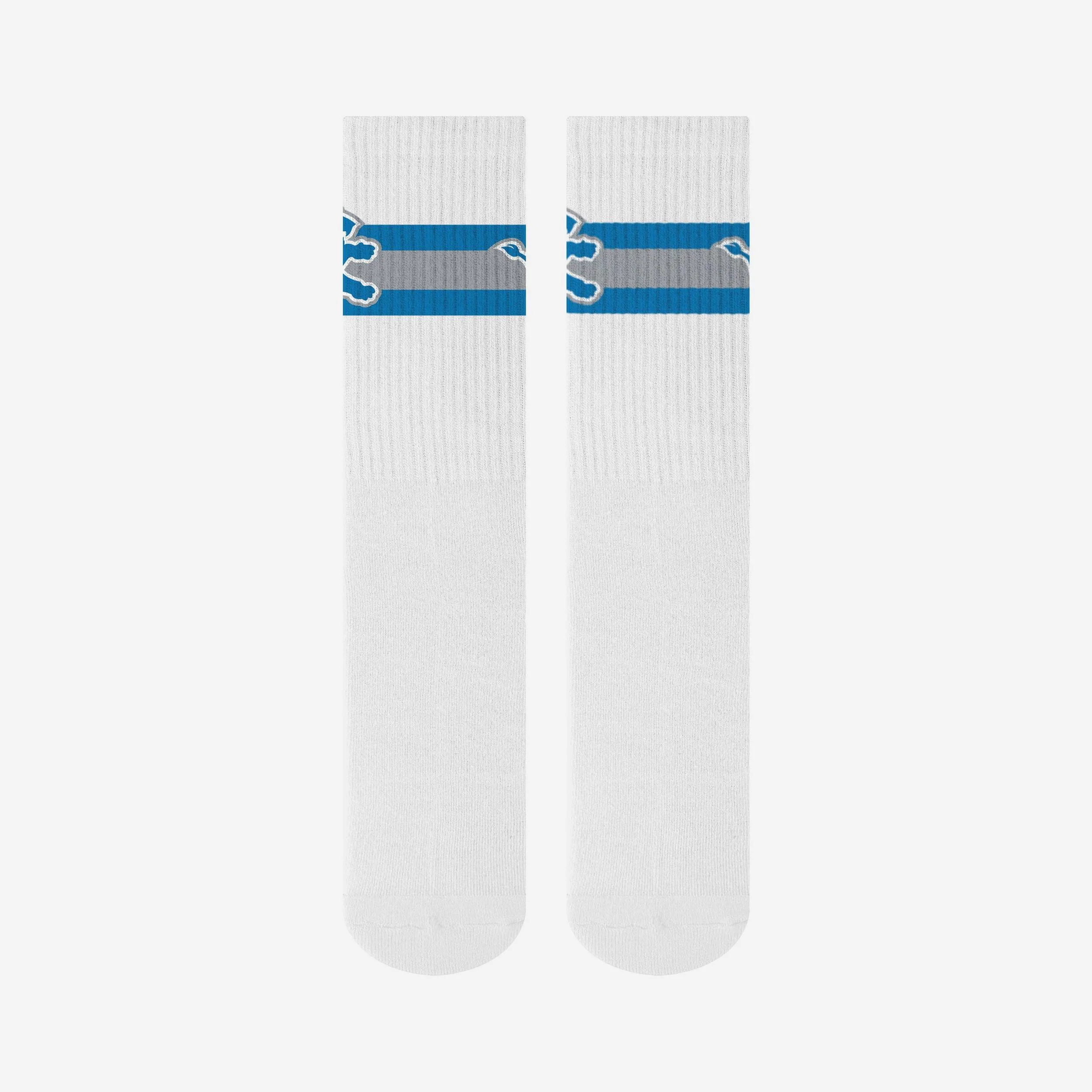 Detroit Lions Primary Logo White Socks - Image 4