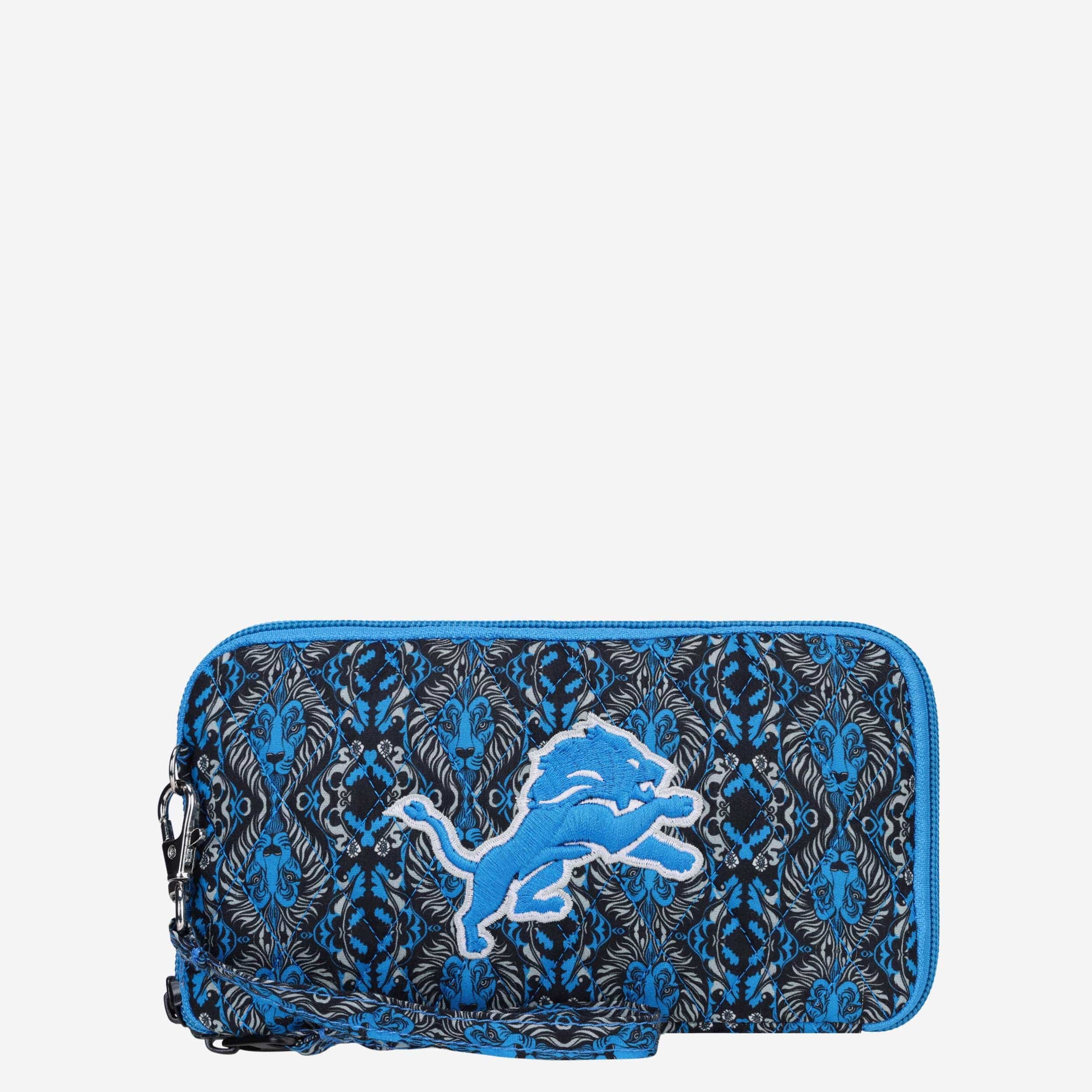 Detroit Lions Quilted Printed Wristlet
