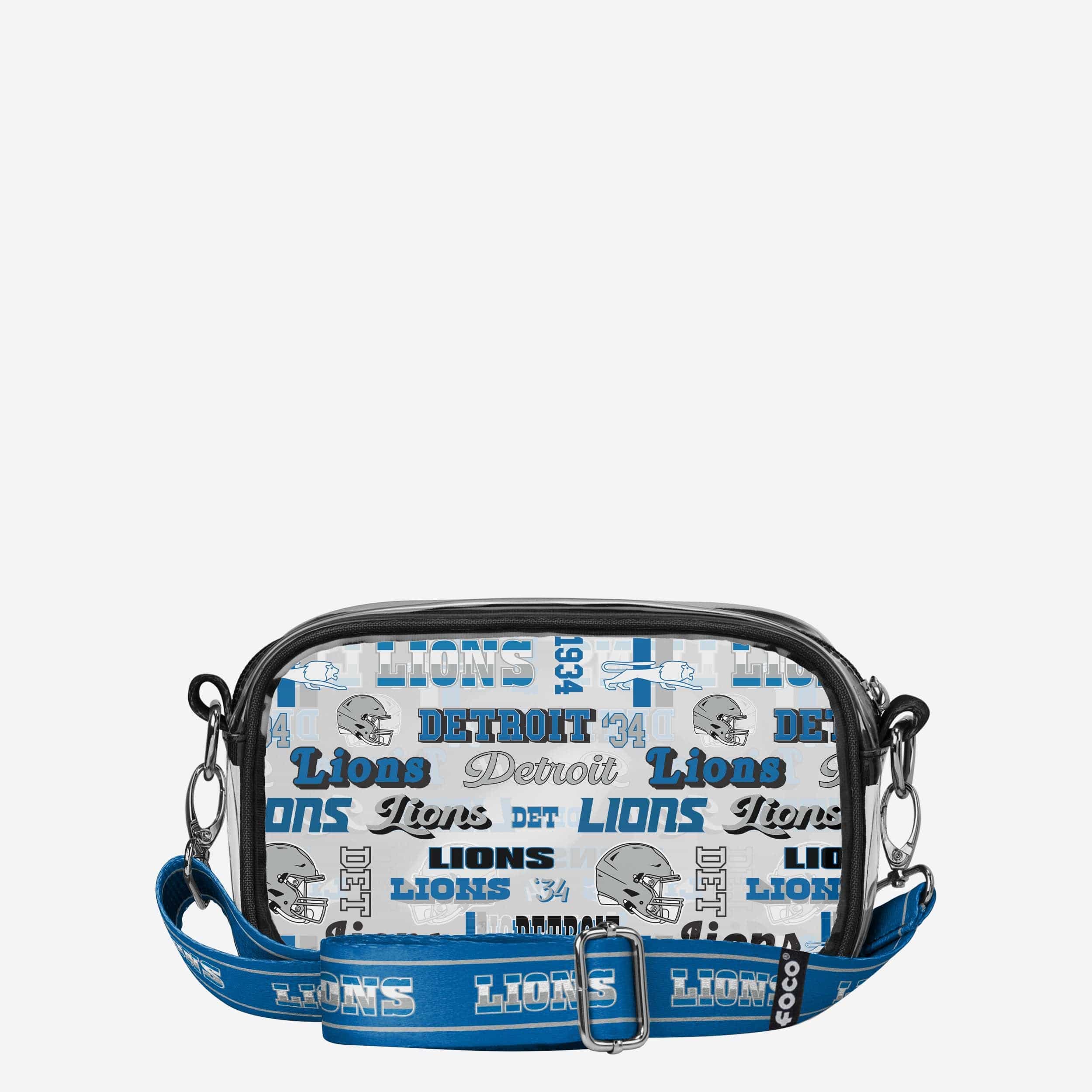 Detroit Lions Repeat Retro Print Clear Crossbody Bag - Image 5