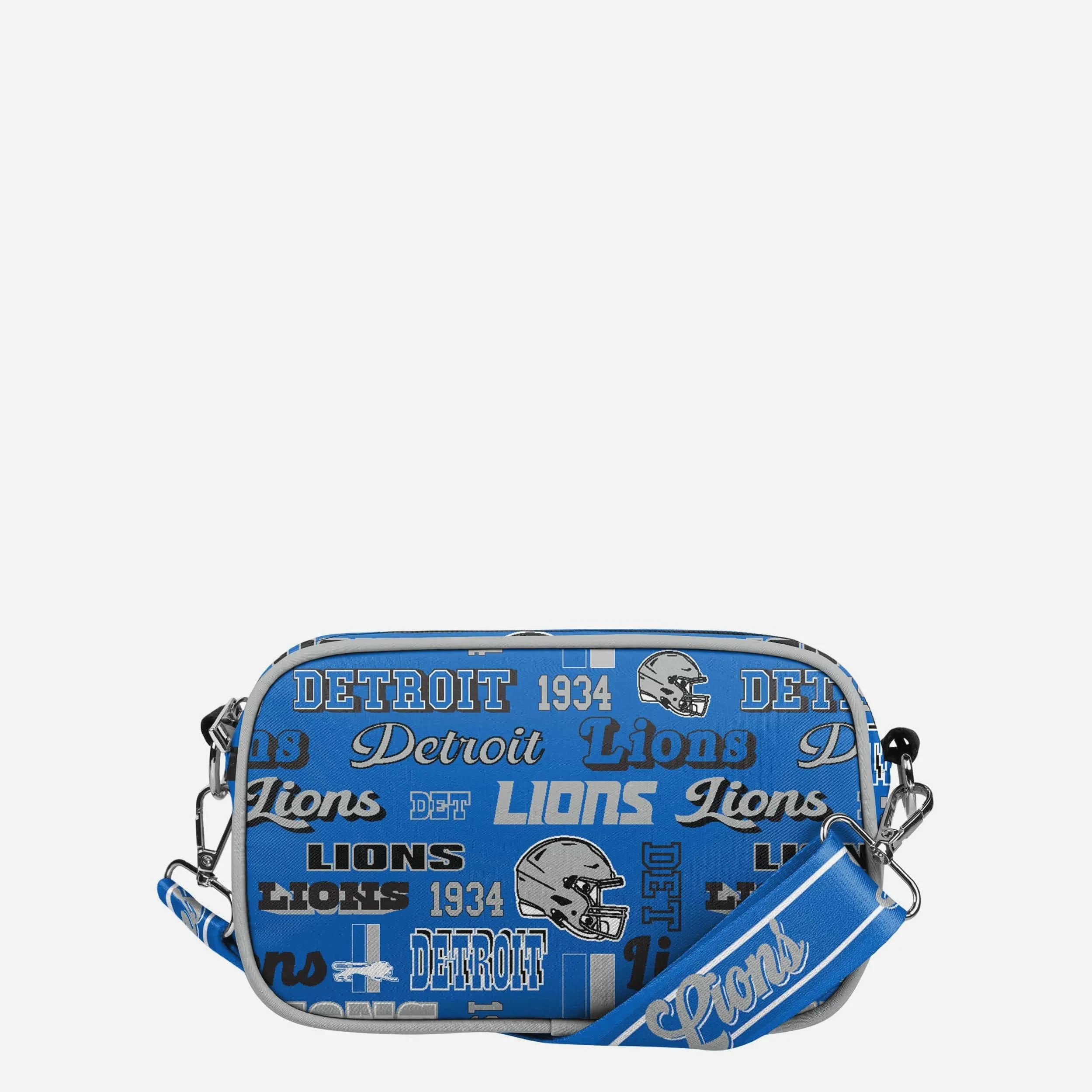 Detroit Lions Repeat Retro Print Nylon Crossbody Bag