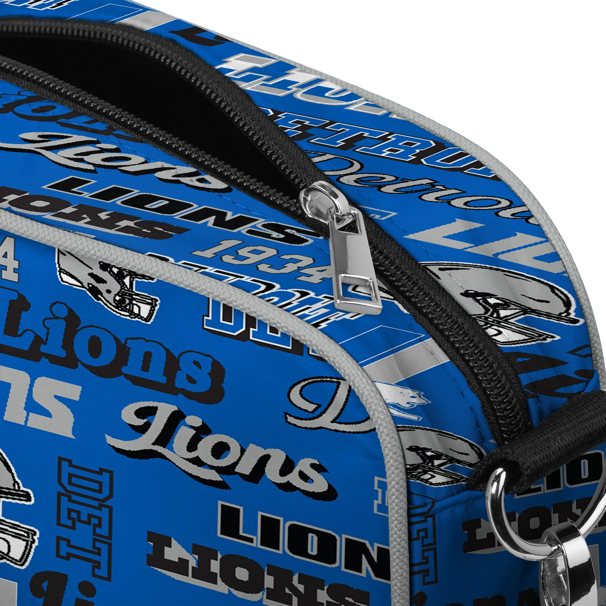 Detroit Lions Repeat Retro Print Nylon Crossbody Bag - Image 5