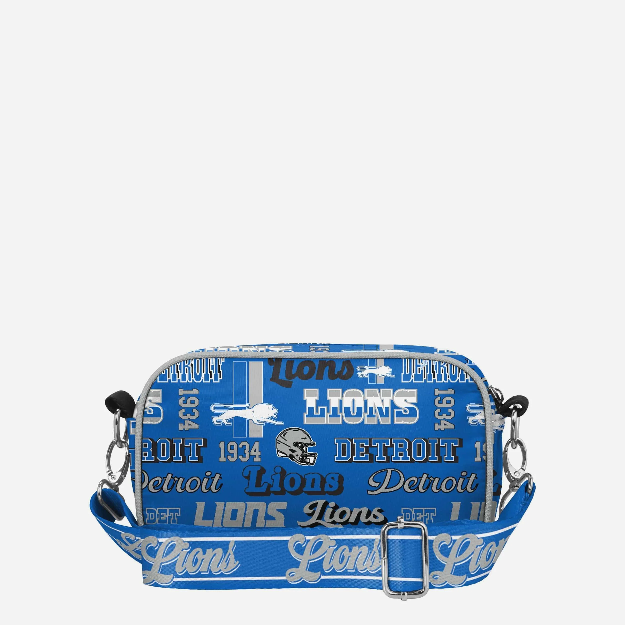 Detroit Lions Repeat Retro Print Nylon Crossbody Bag - Image 6