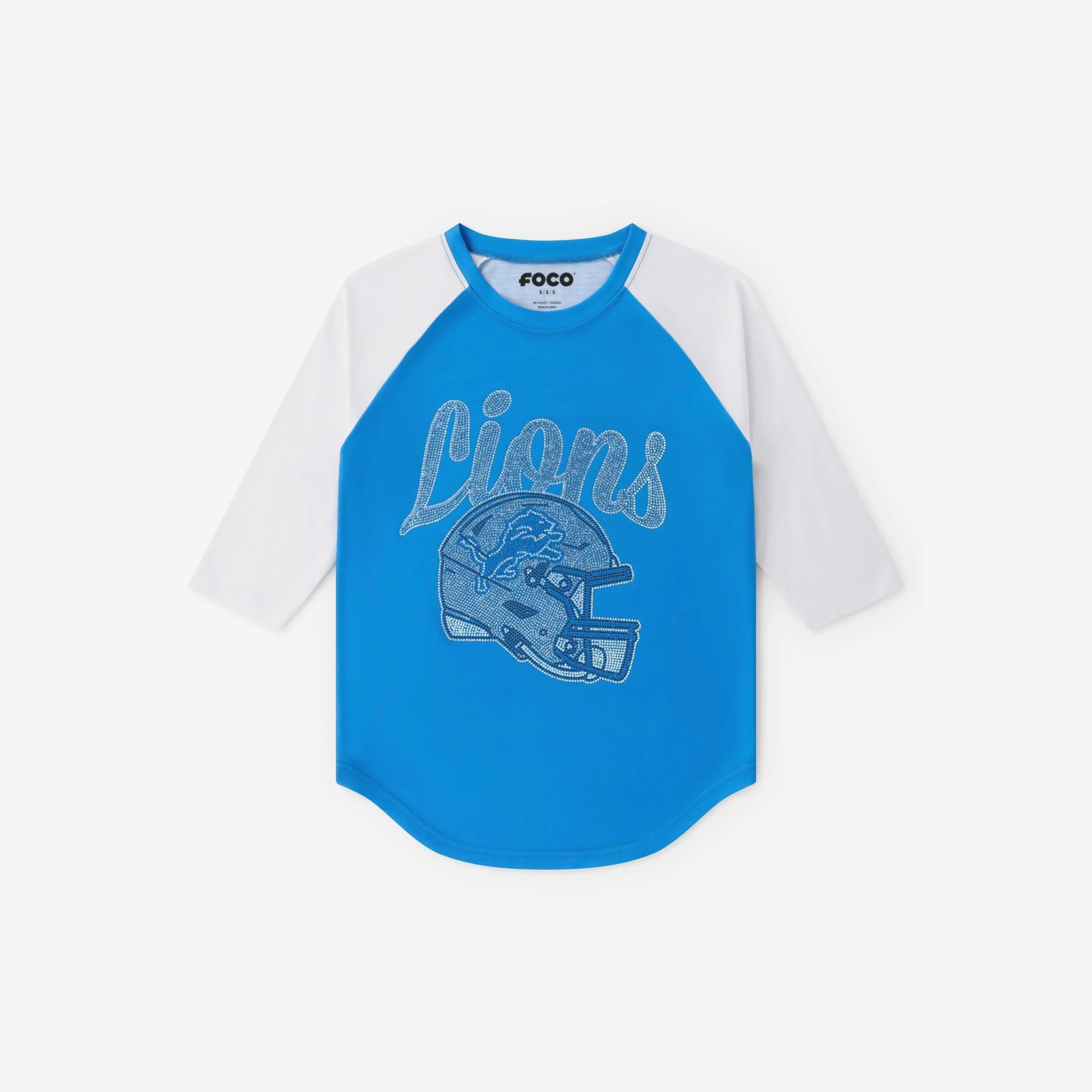 Detroit Lions Rhinestone Raglan T-Shirt - Image 4