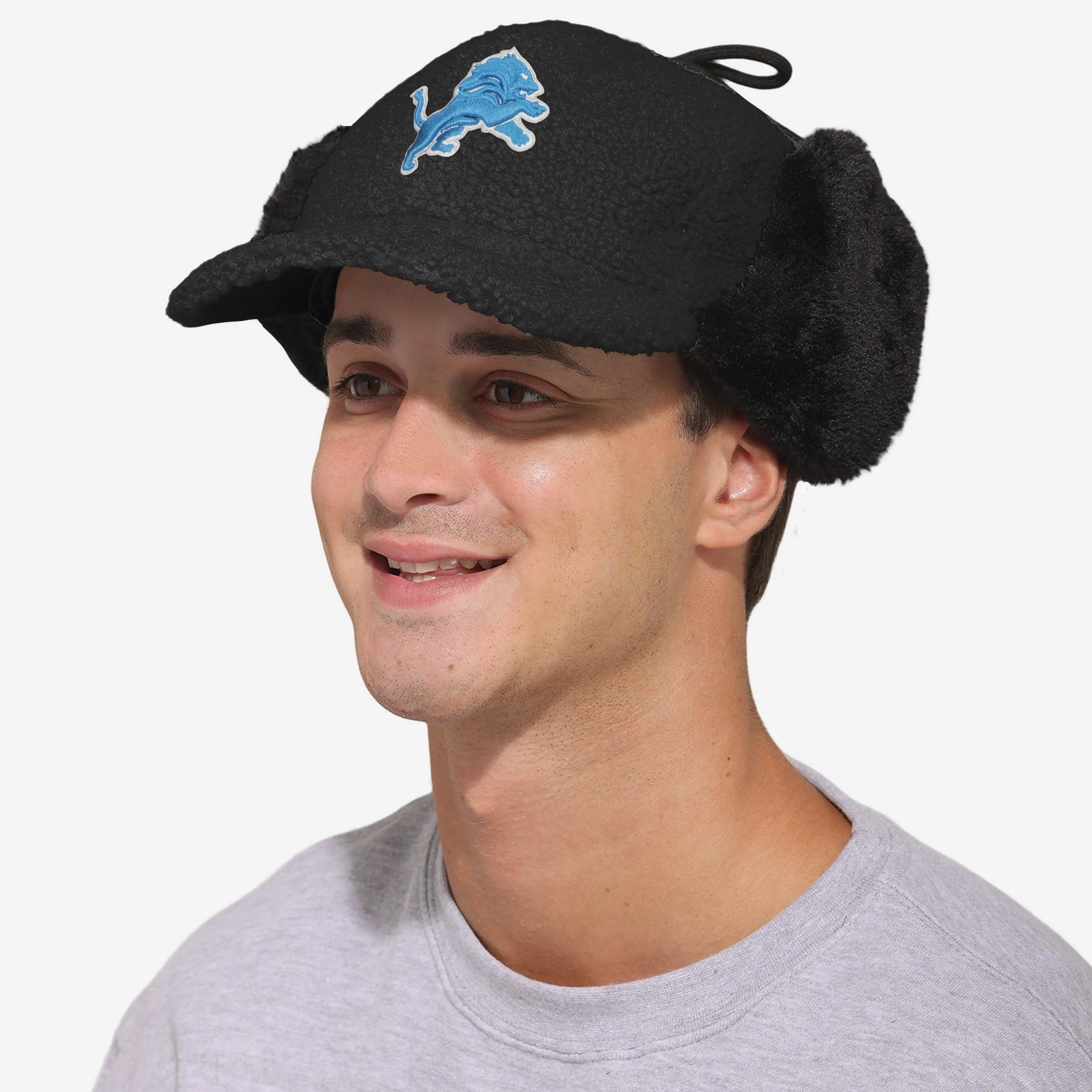 Detroit Lions Sherpa Trapper Cap - Image 3