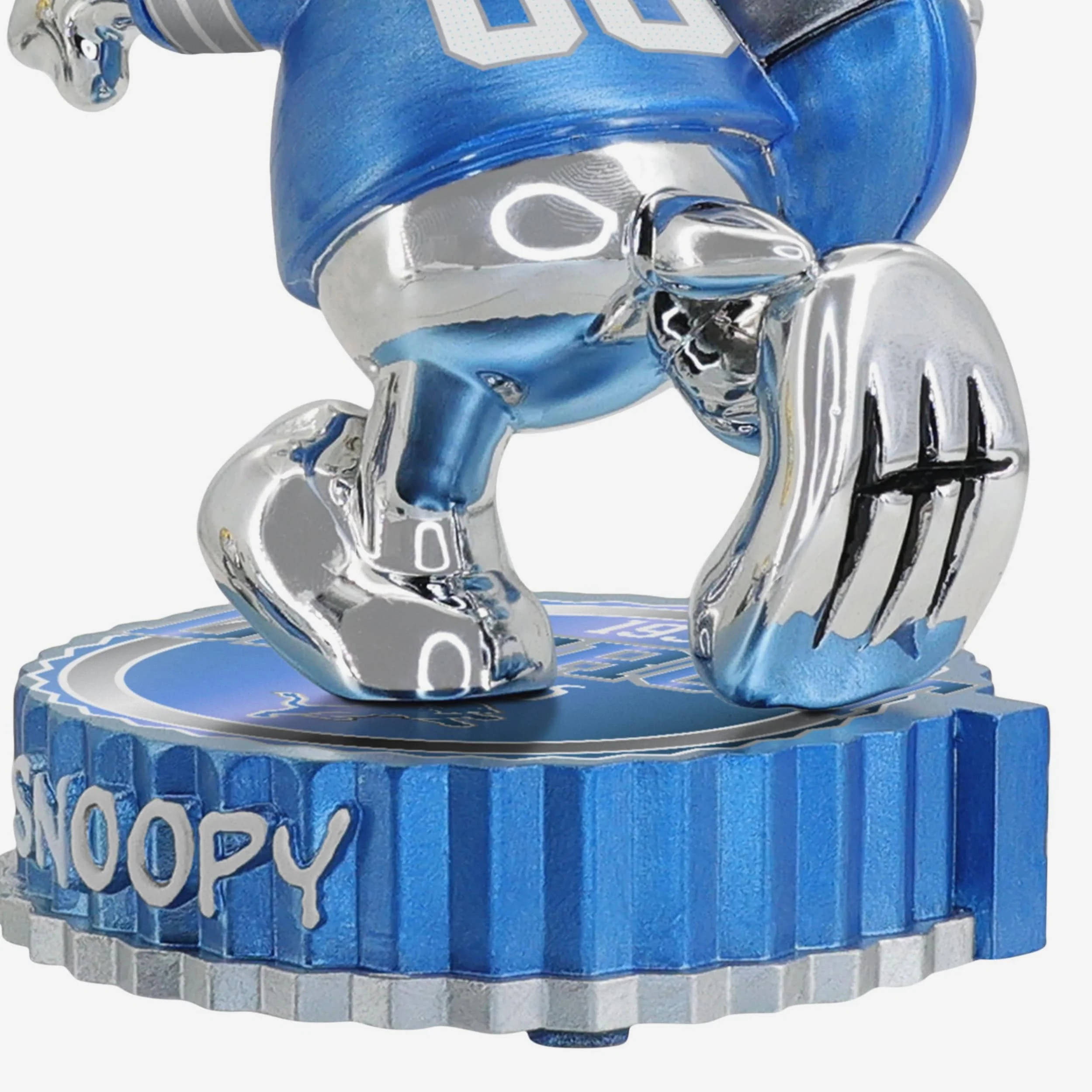 Detroit Lions Snoopy Peanuts Electroplated Medium Bighead Bobblehead - Image 2