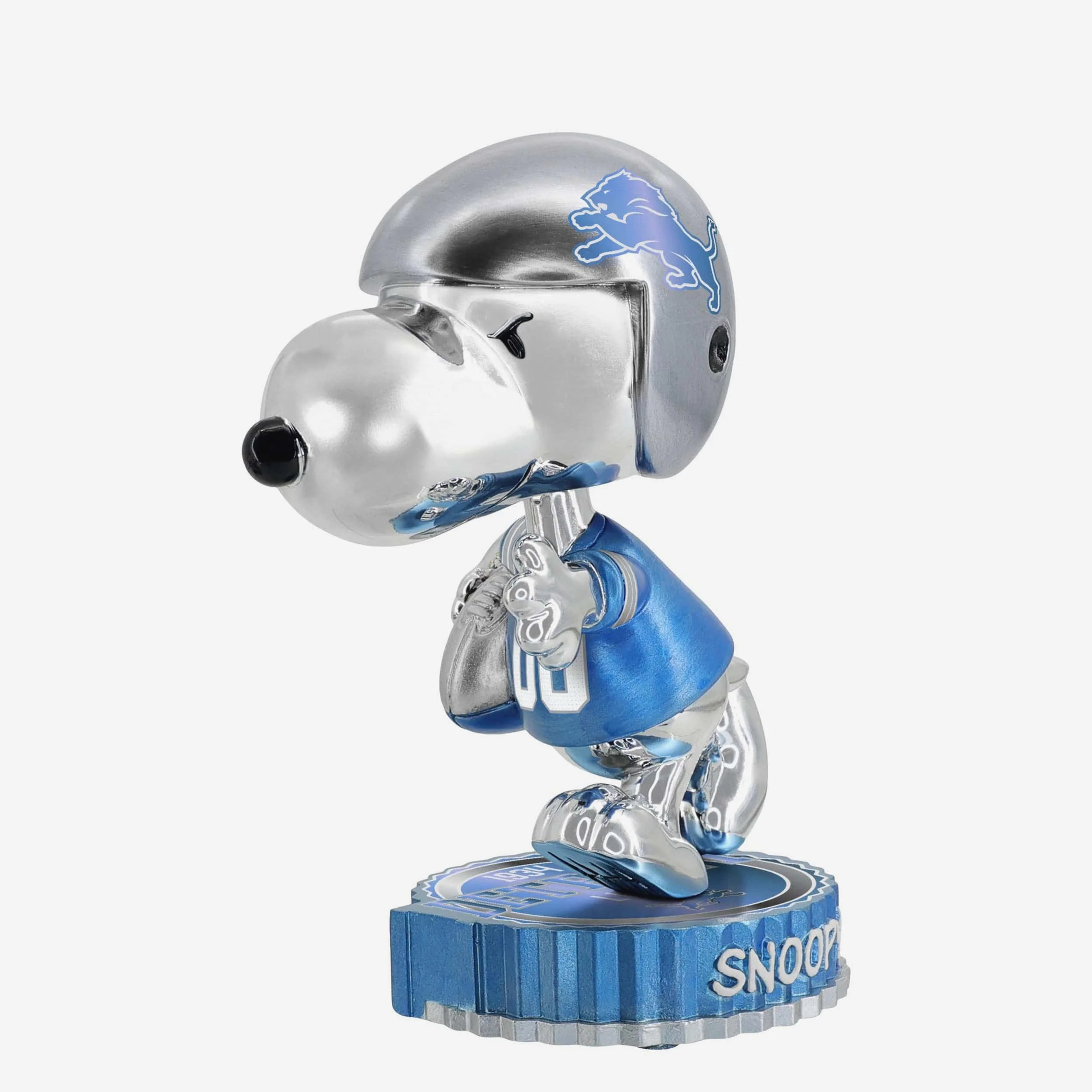 Detroit Lions Snoopy Peanuts Electroplated Medium Bighead Bobblehead - Image 3