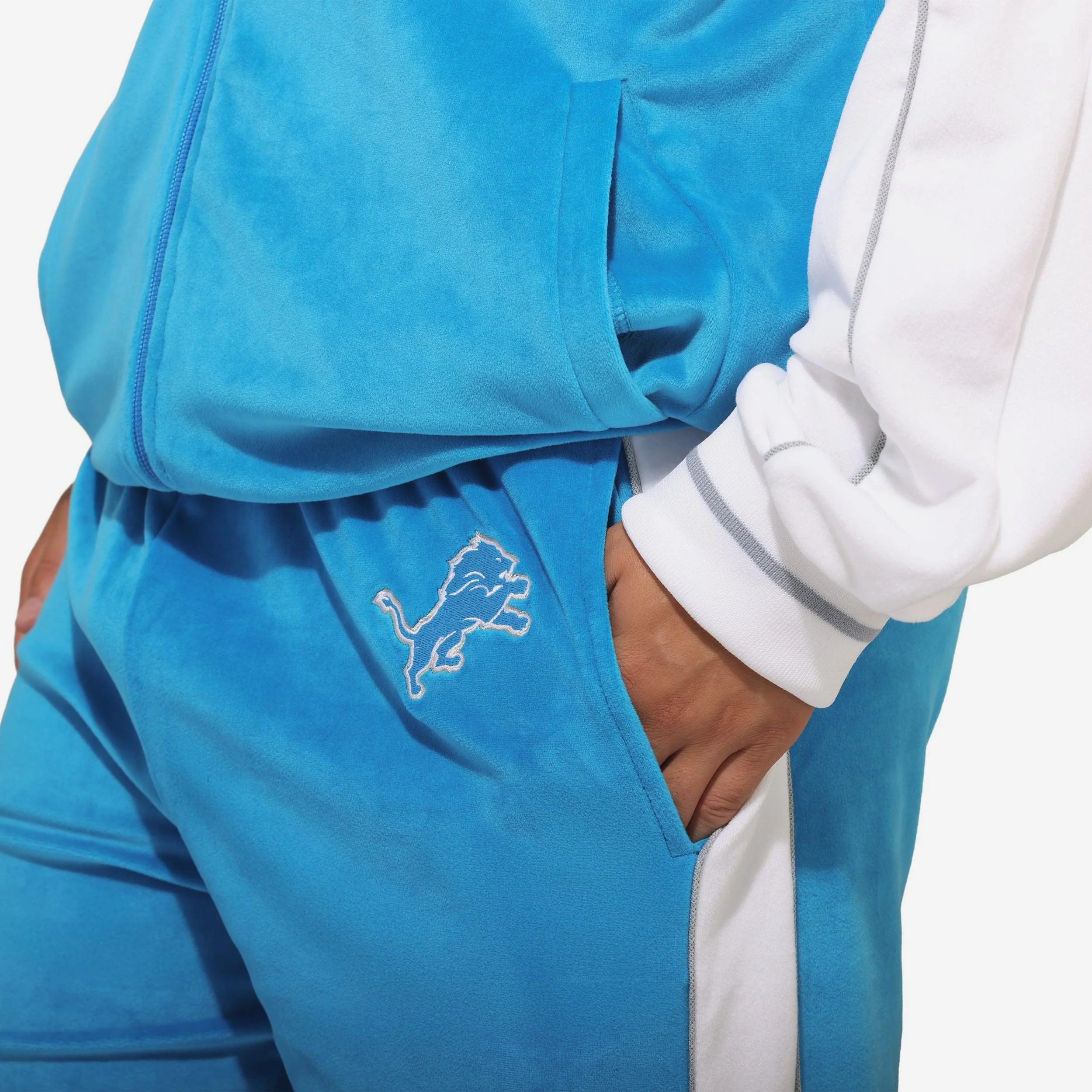 Detroit Lions Two Tone Velour Pants - Image 3