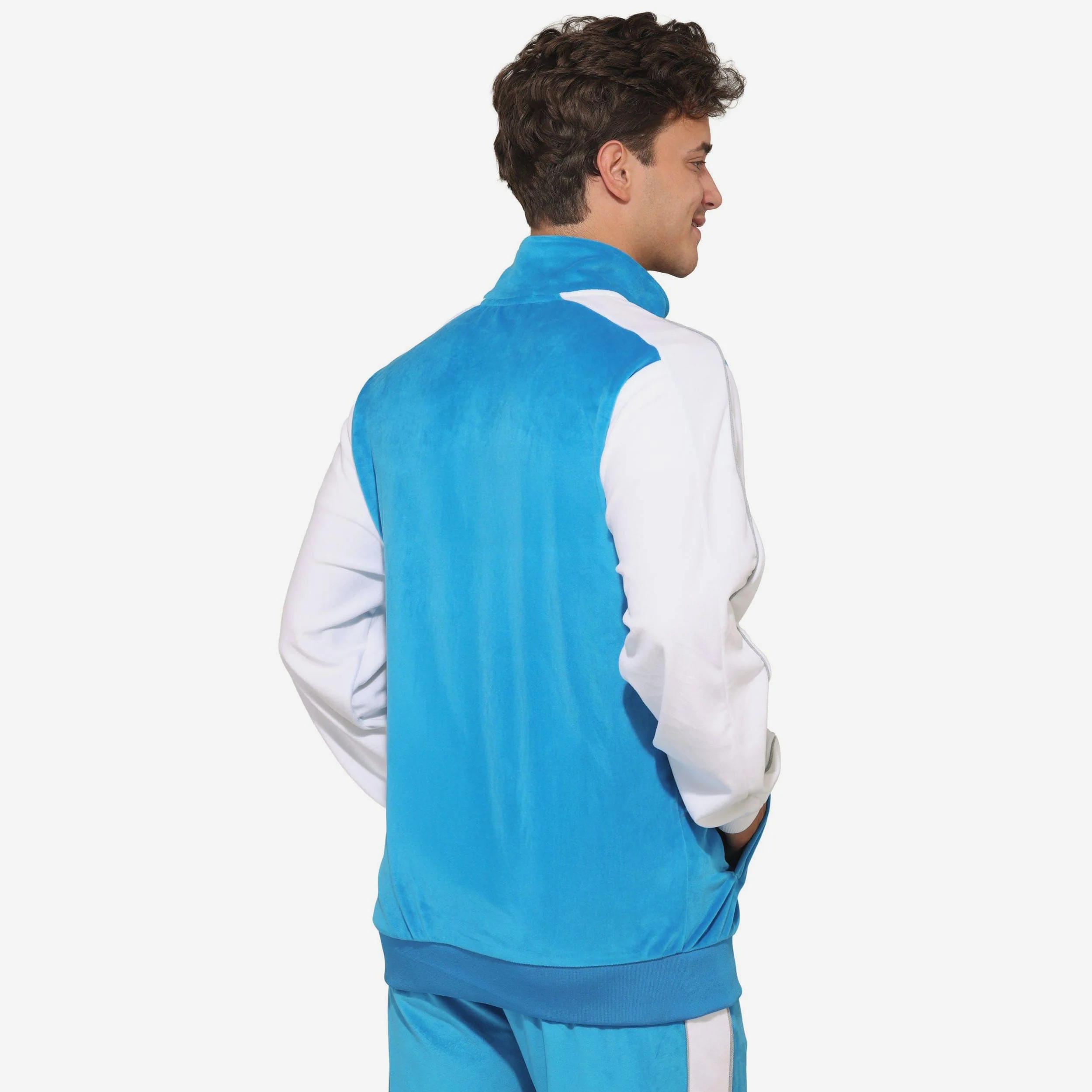 Detroit Lions Two Tone Velour Zip Up Top - Image 2