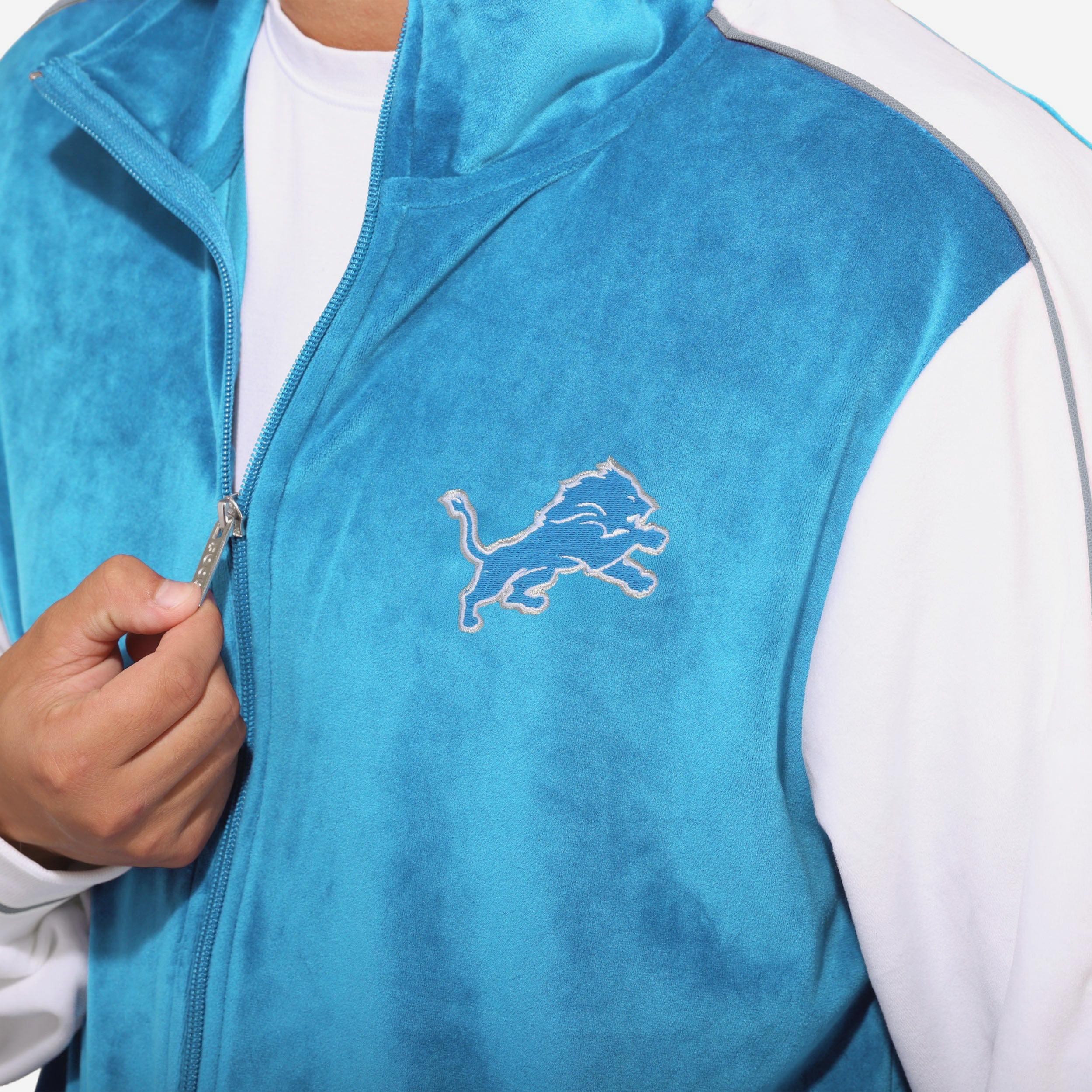 Detroit Lions Two Tone Velour Zip Up Top - Image 3