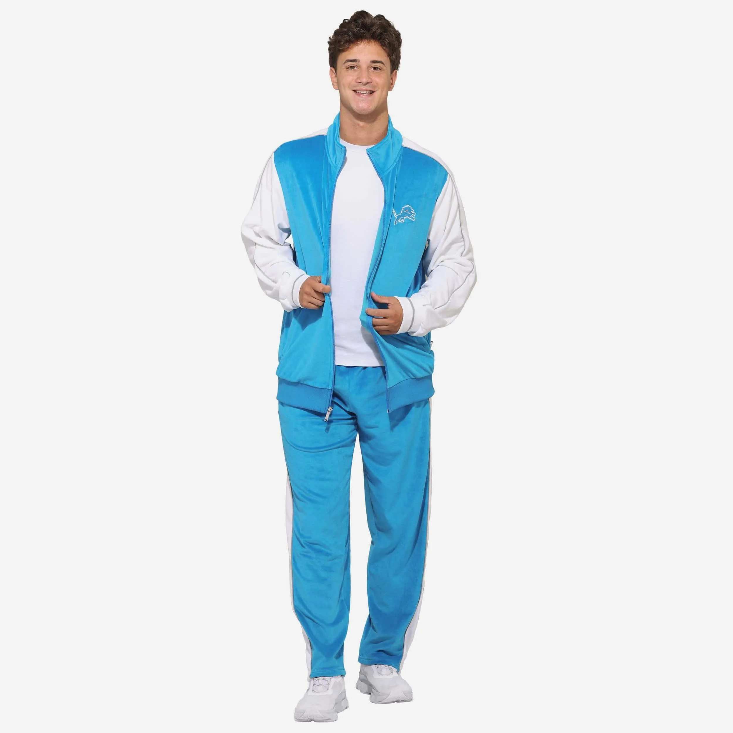 Detroit Lions Two Tone Velour Zip Up Top - Image 5