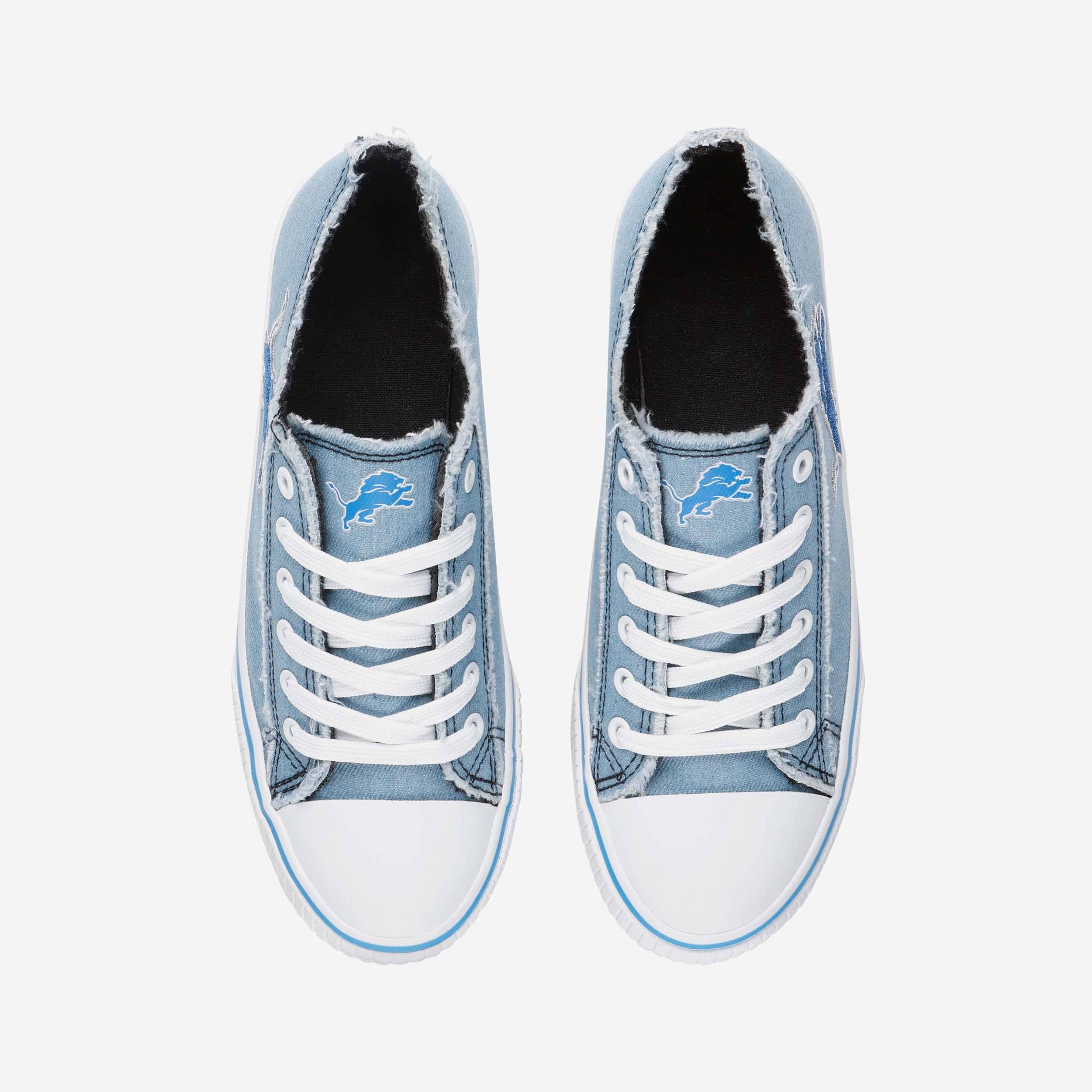 Detroit Lions Womens Denim Low Top Canvas Shoe - Image 5