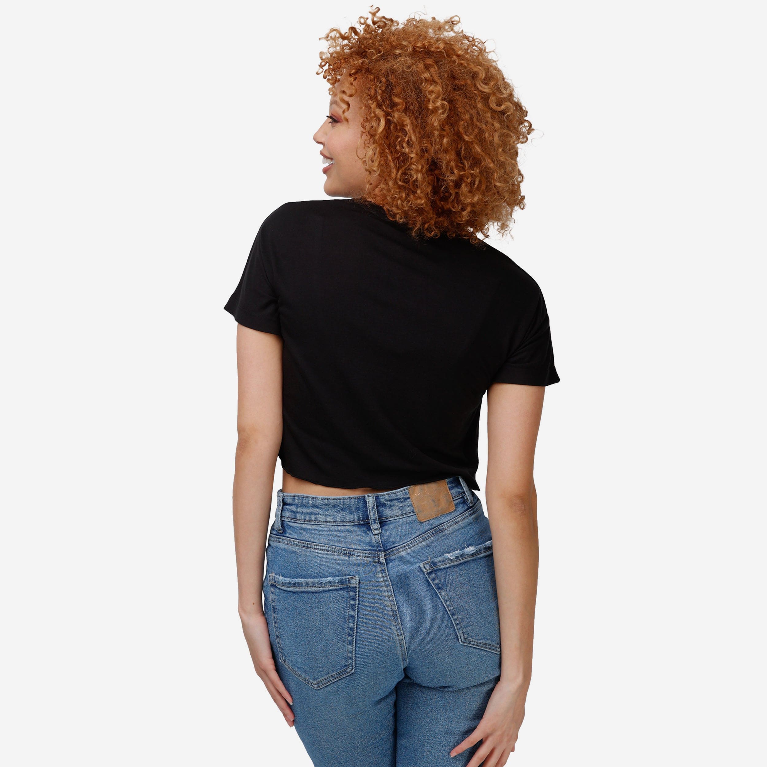 Detroit Lions Womens Distressed Wordmark Crop Top - Image 2