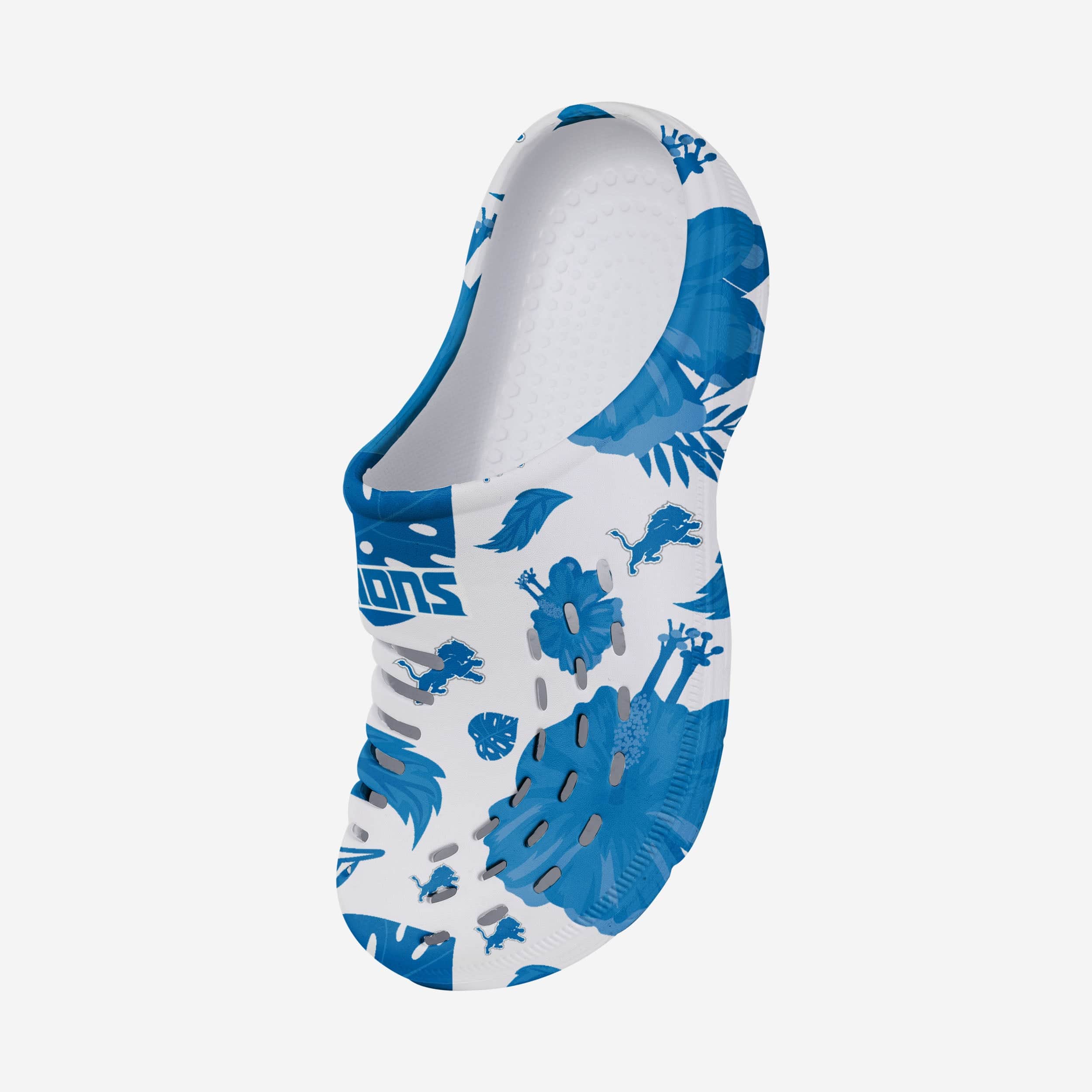 Detroit Lions Womens Floral White Clog - Image 2