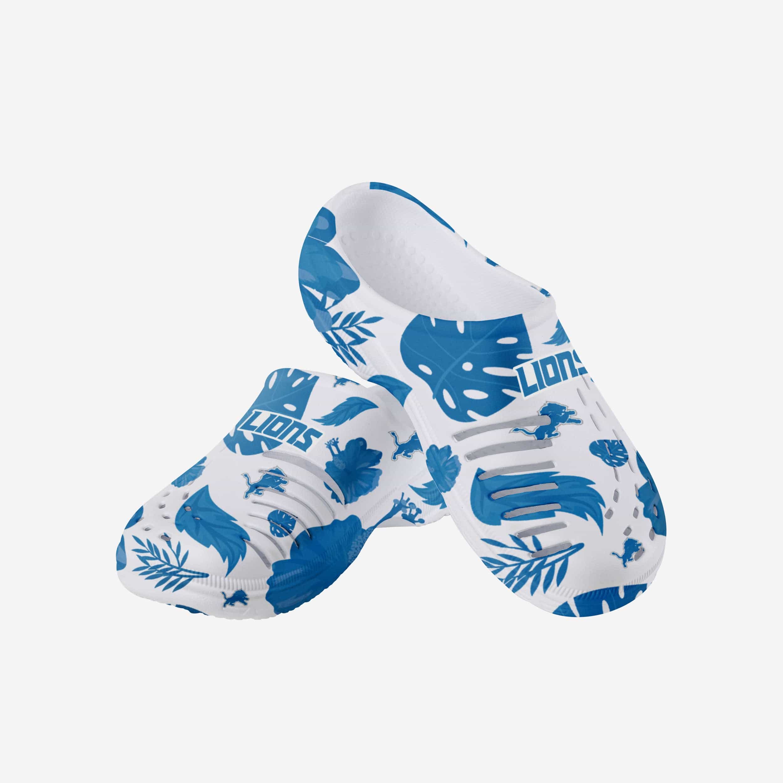 Detroit Lions Womens Floral White Clog - Image 3