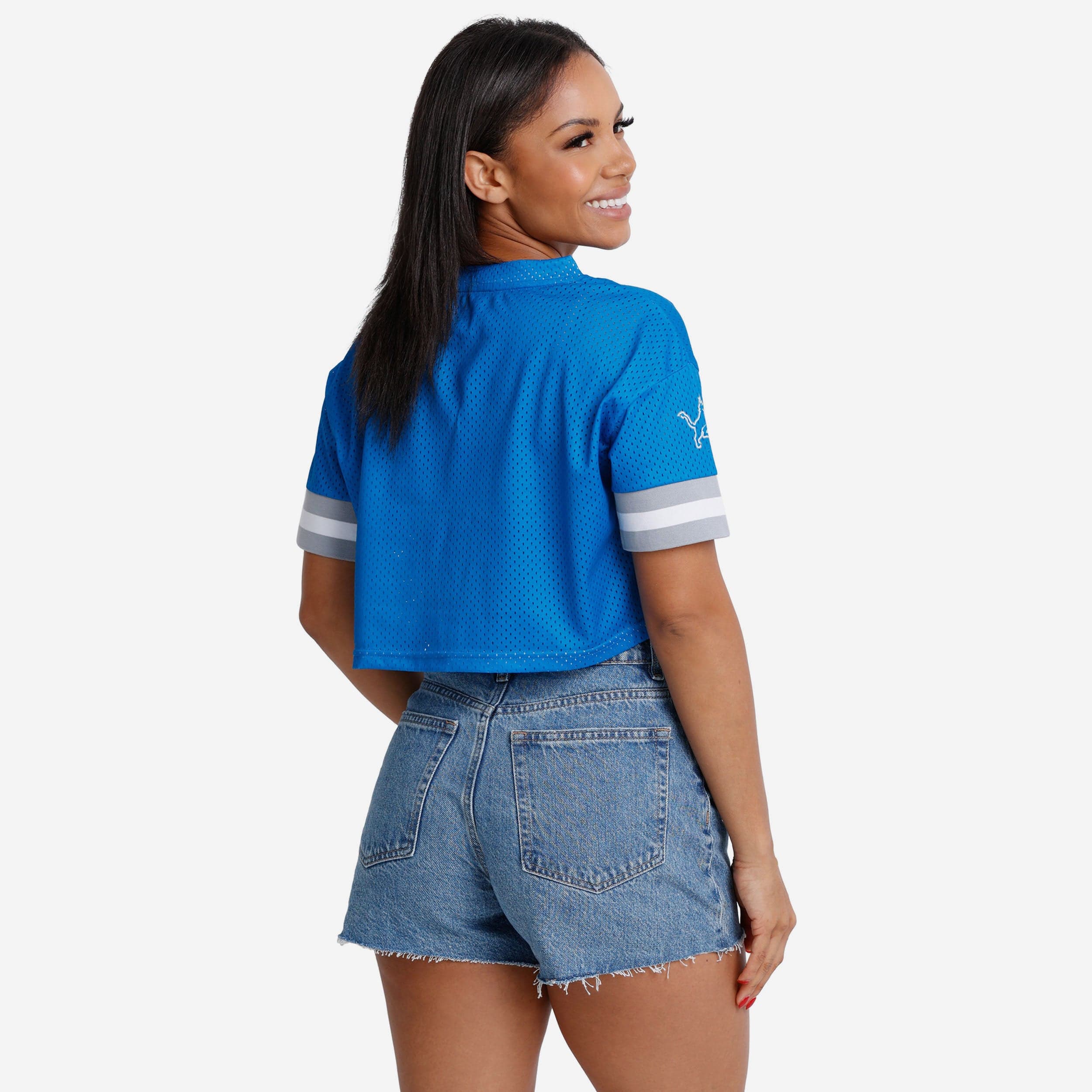 Detroit Lions Womens Gameday Mesh Crop Top - Image 2