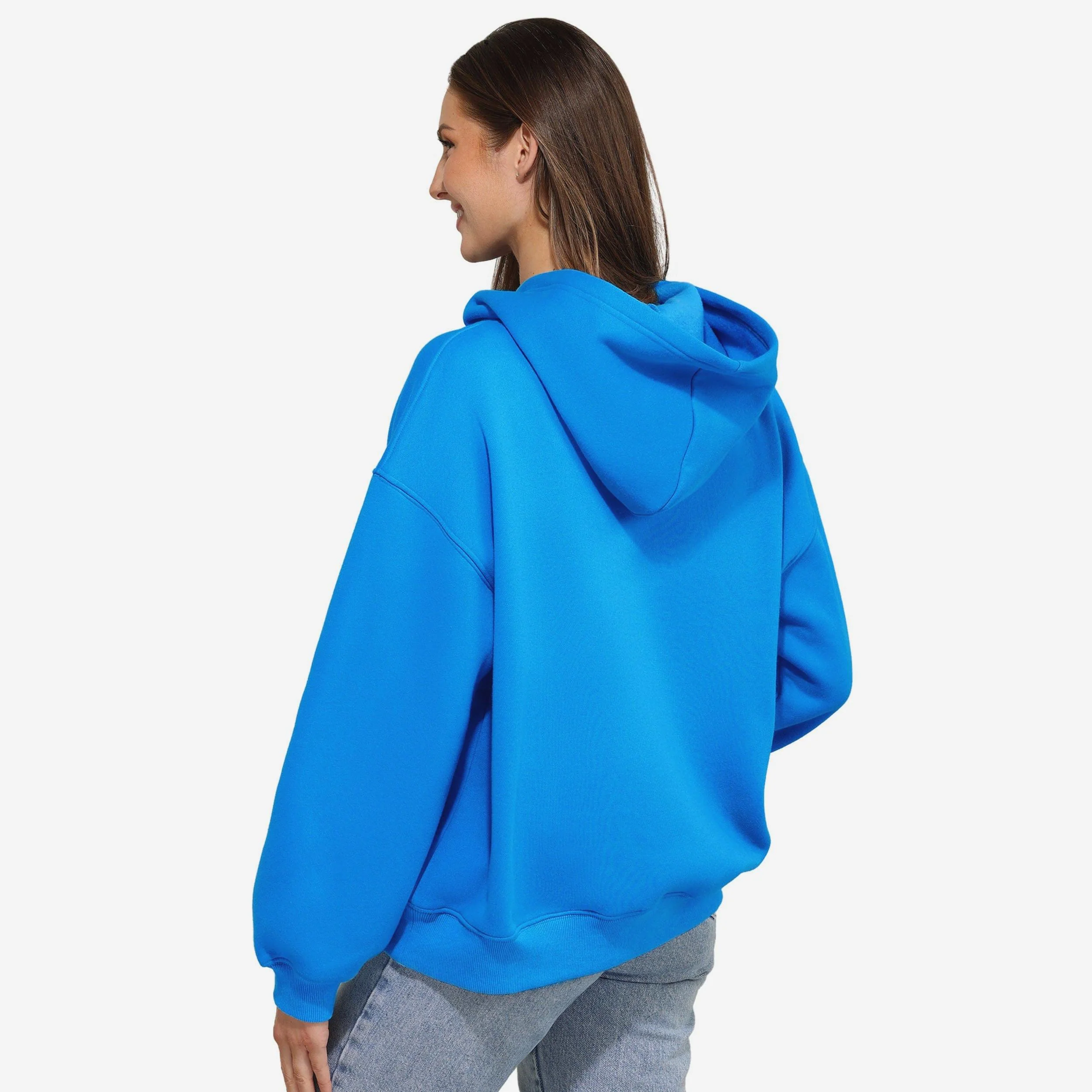 Detroit Lions Womens Rhinestone Logo Oversized Hoodie - Image 3