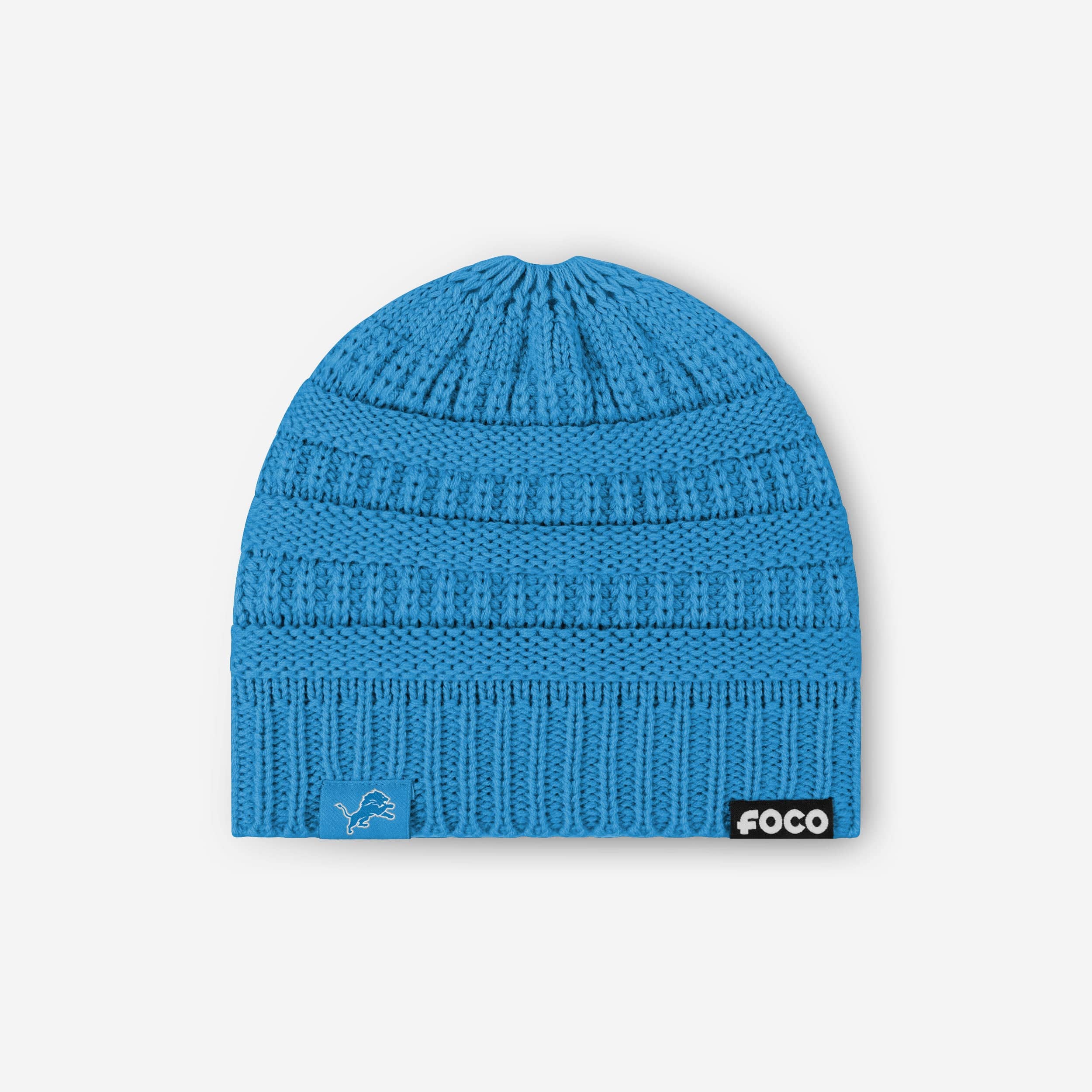 Detroit Lions Womens Solid Ponytail Beanie