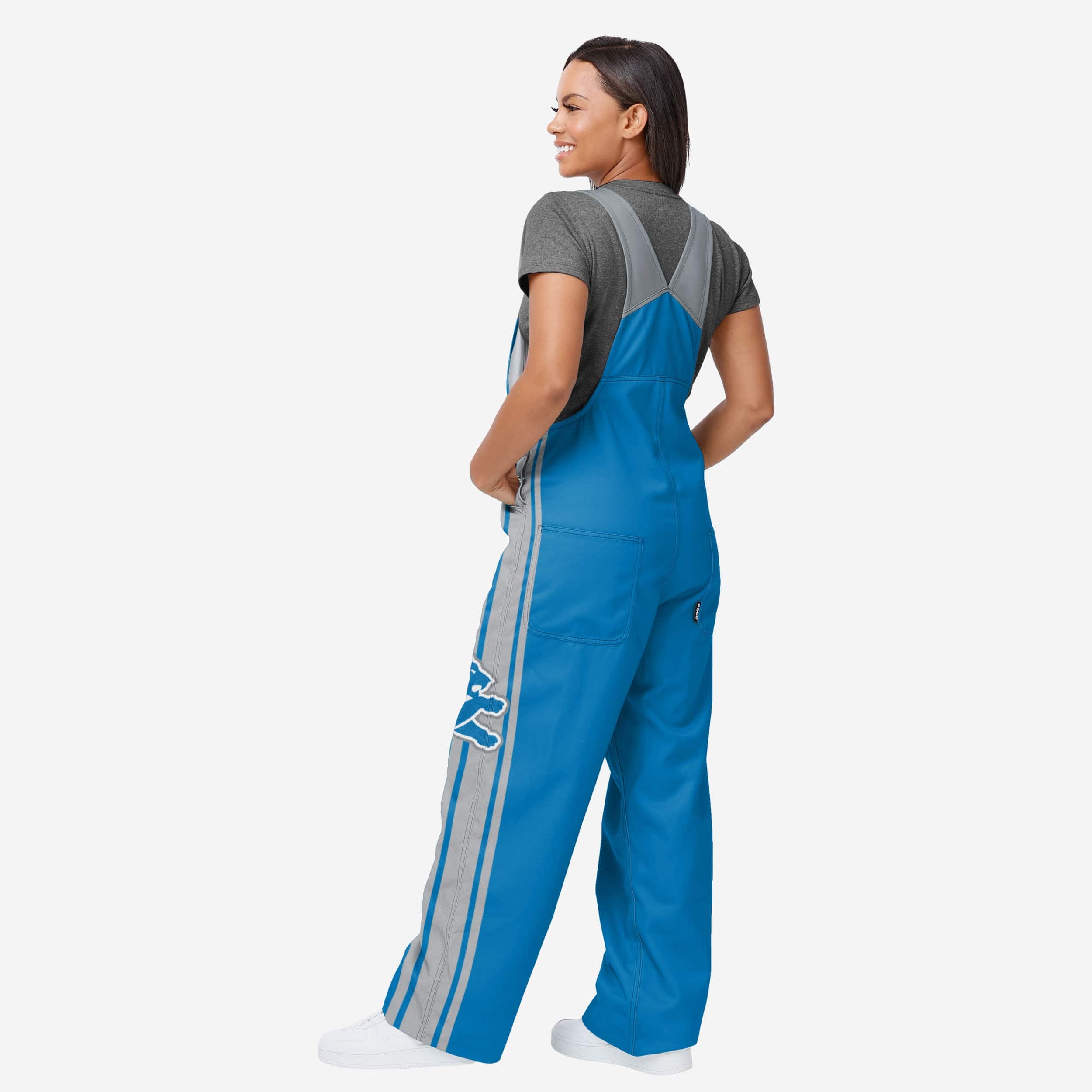 Detroit Lions Womens Team Stripe Bib Overalls - Image 2