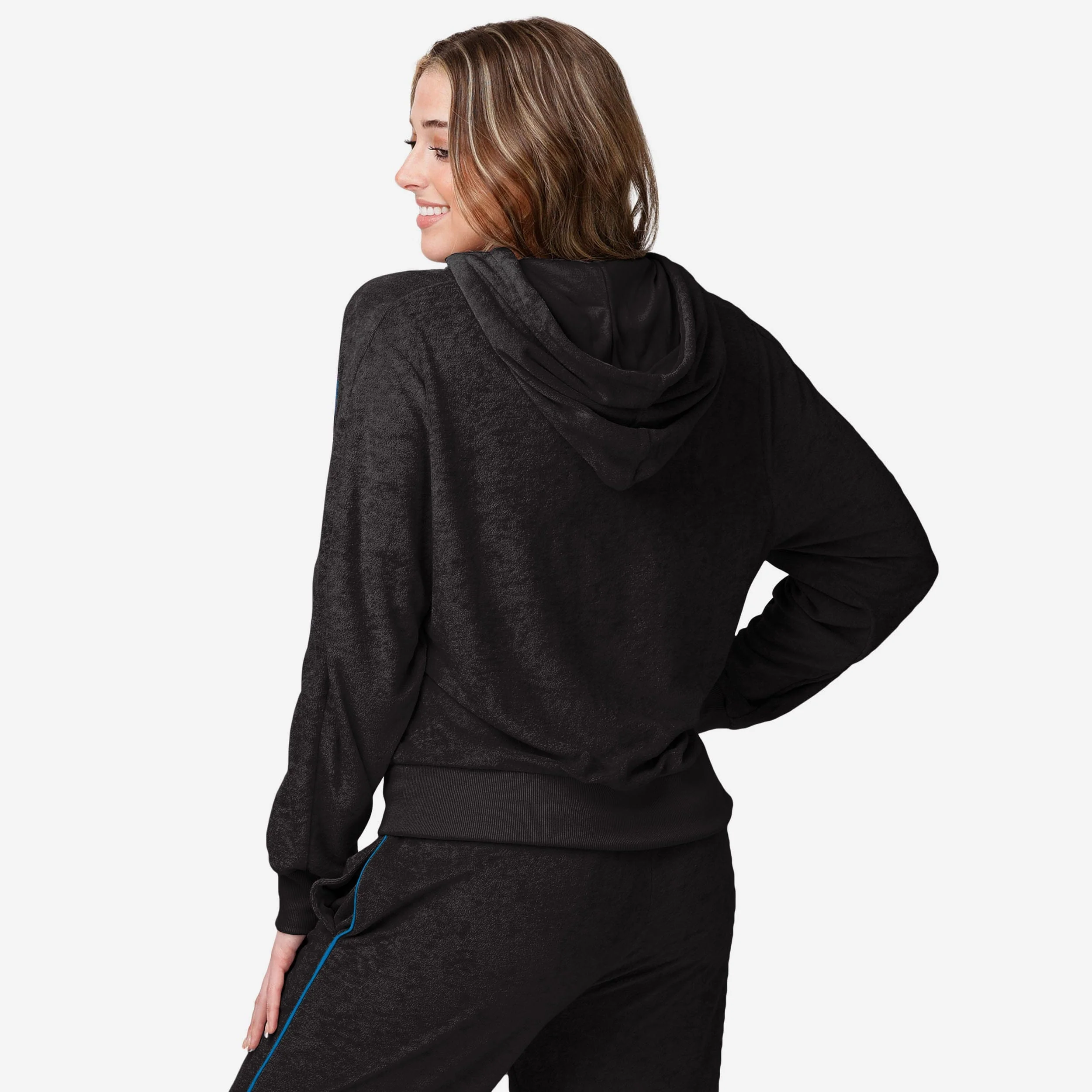Detroit Lions Womens Terry Knit Zip Up Top - Image 2
