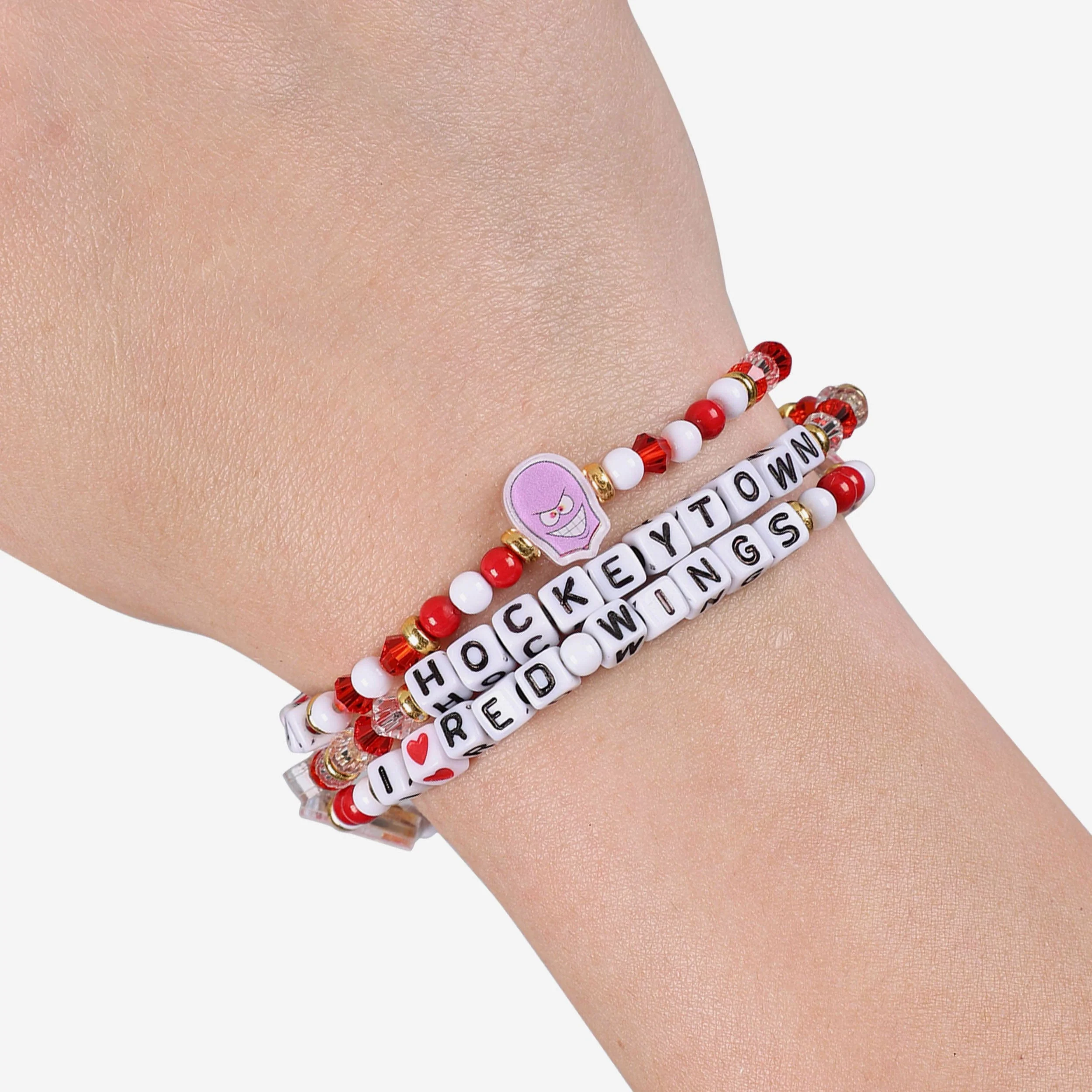 Detroit Red Wings 3 Pack Friendship Bracelet - Image 4