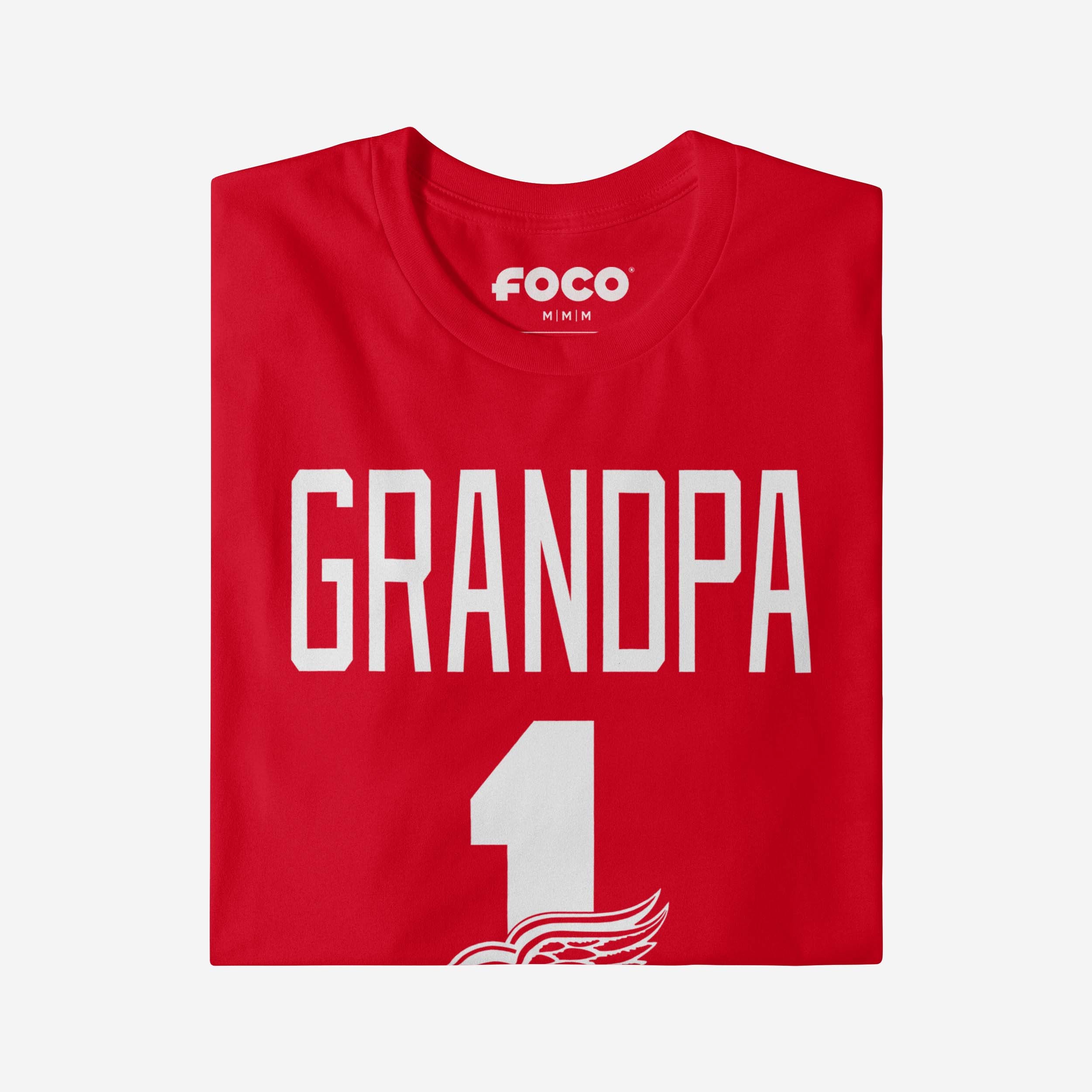 Detroit Red Wings Number 1 Grandpa T-Shirt - Image 3
