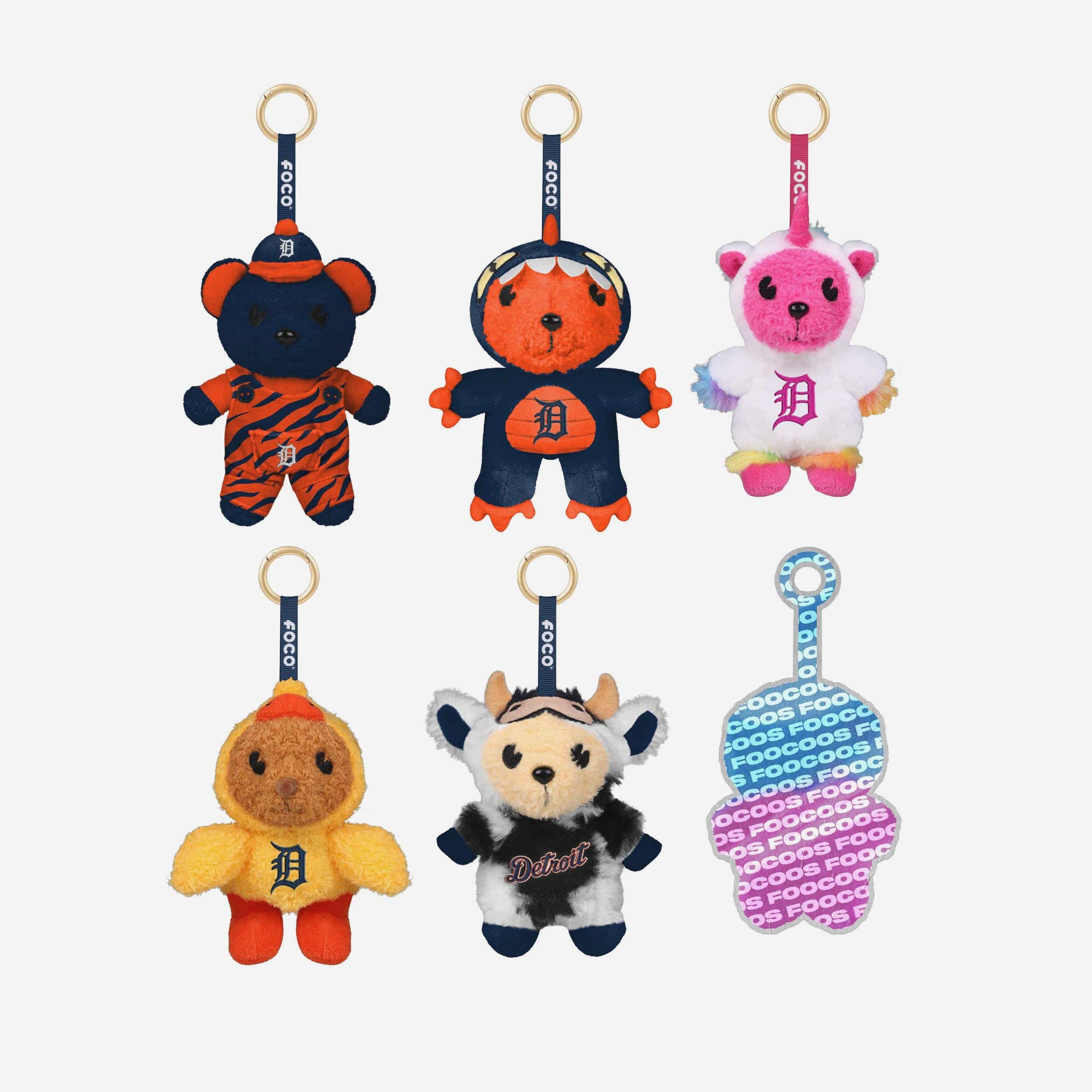Detroit Tigers FOOCOOS Plush Bag Charm Keychain Blind Box Series 1