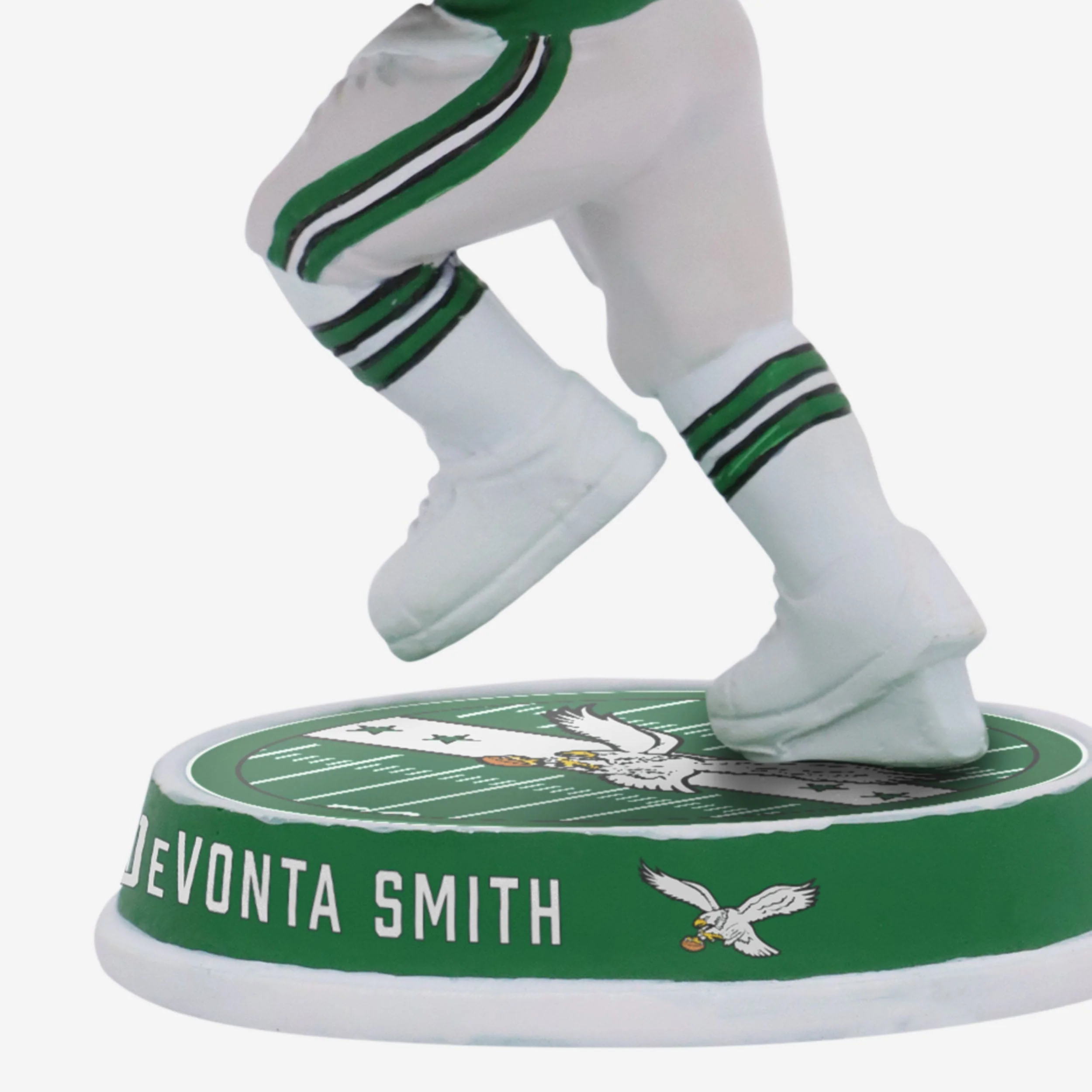 DeVonta Smith Philadelphia Eagles Kelly Green Uniform Field Stripe Mini Bighead Bobblehead - Image 3