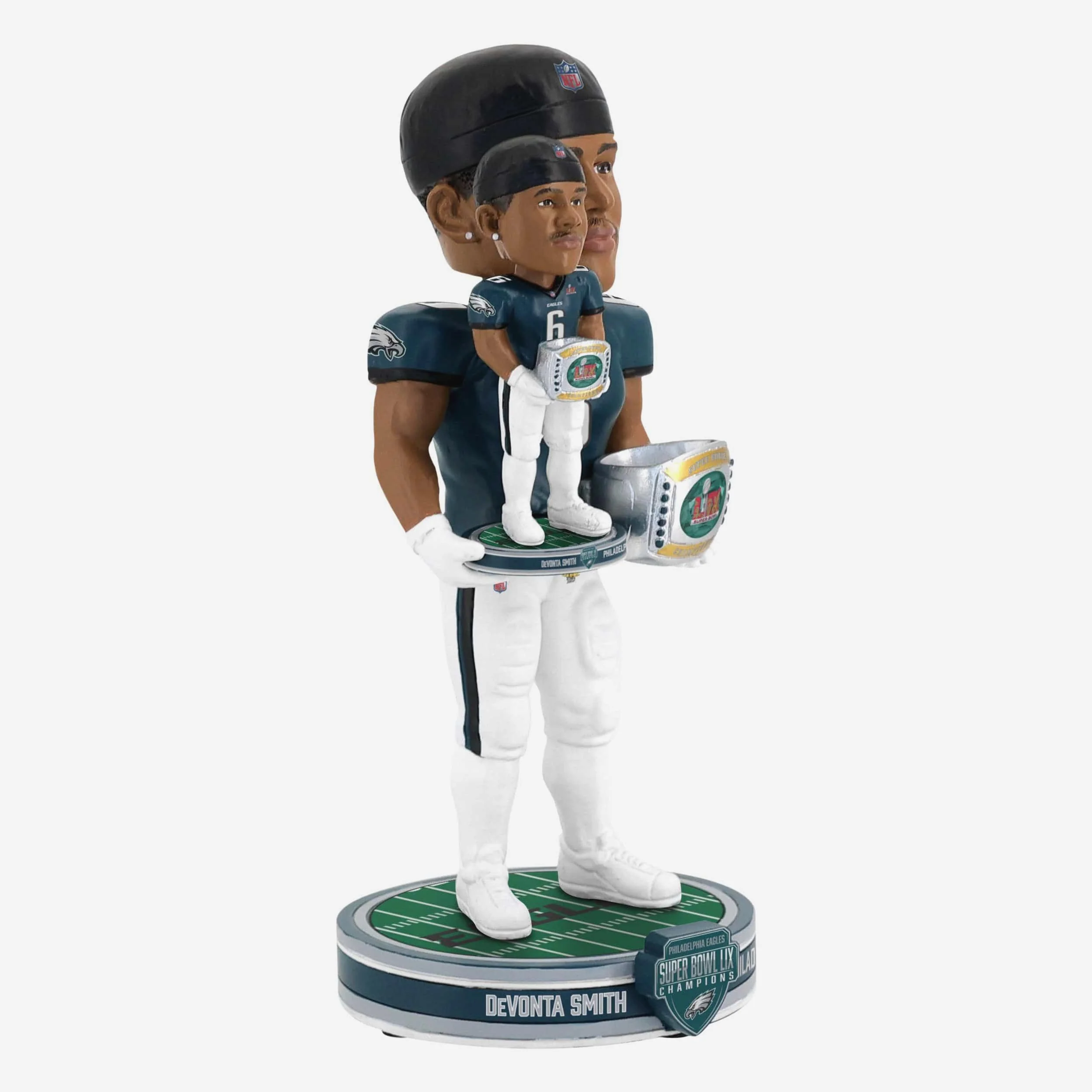 DeVonta Smith Philadelphia Eagles Super Bowl LIX Champions Bobble Dubblz Bobblehead - Image 5