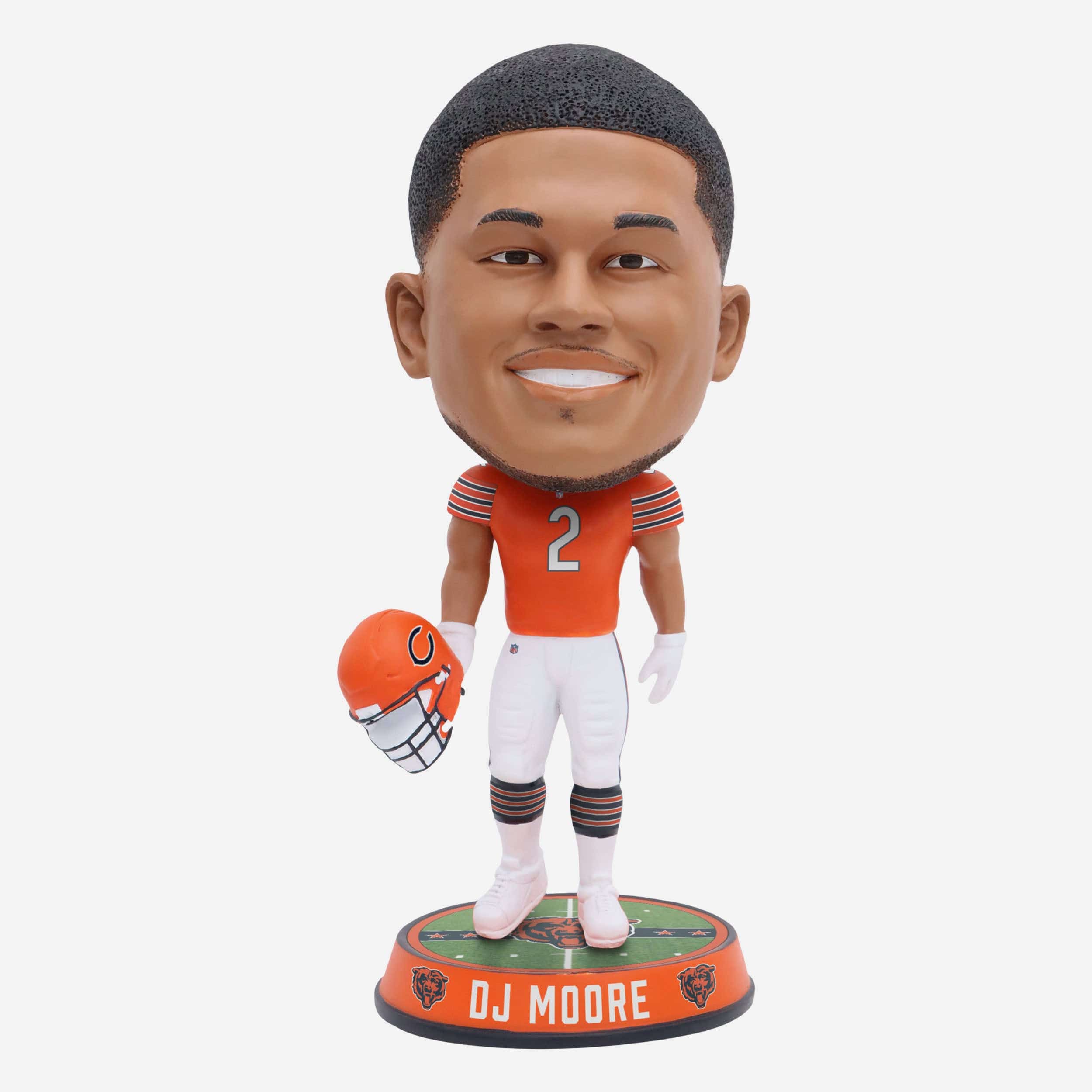 DJ Moore Chicago Bears Alternate Uniform Field Stripe Bighead Bobblehead