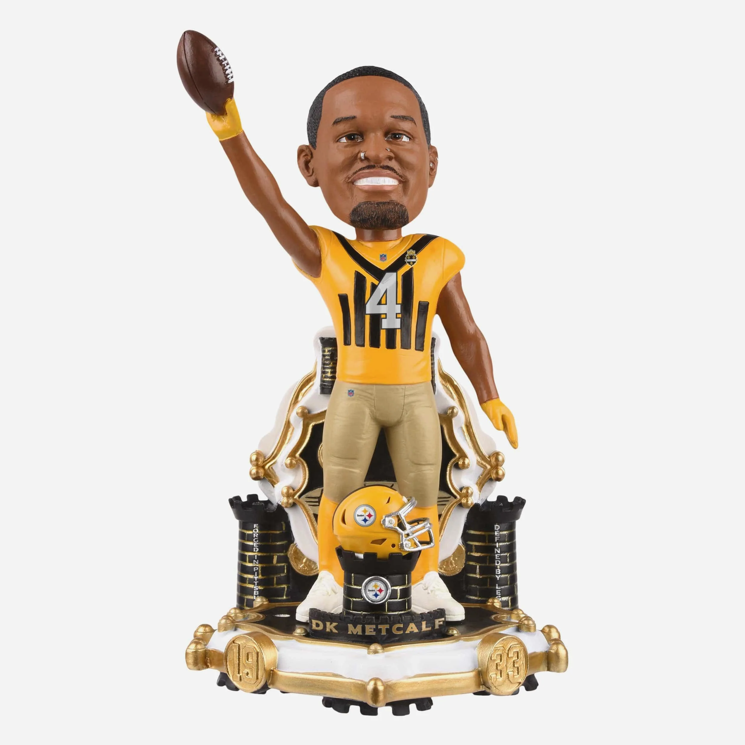DK Metcalf Pittsburgh Steelers Alternate Uniform Bobblehead
