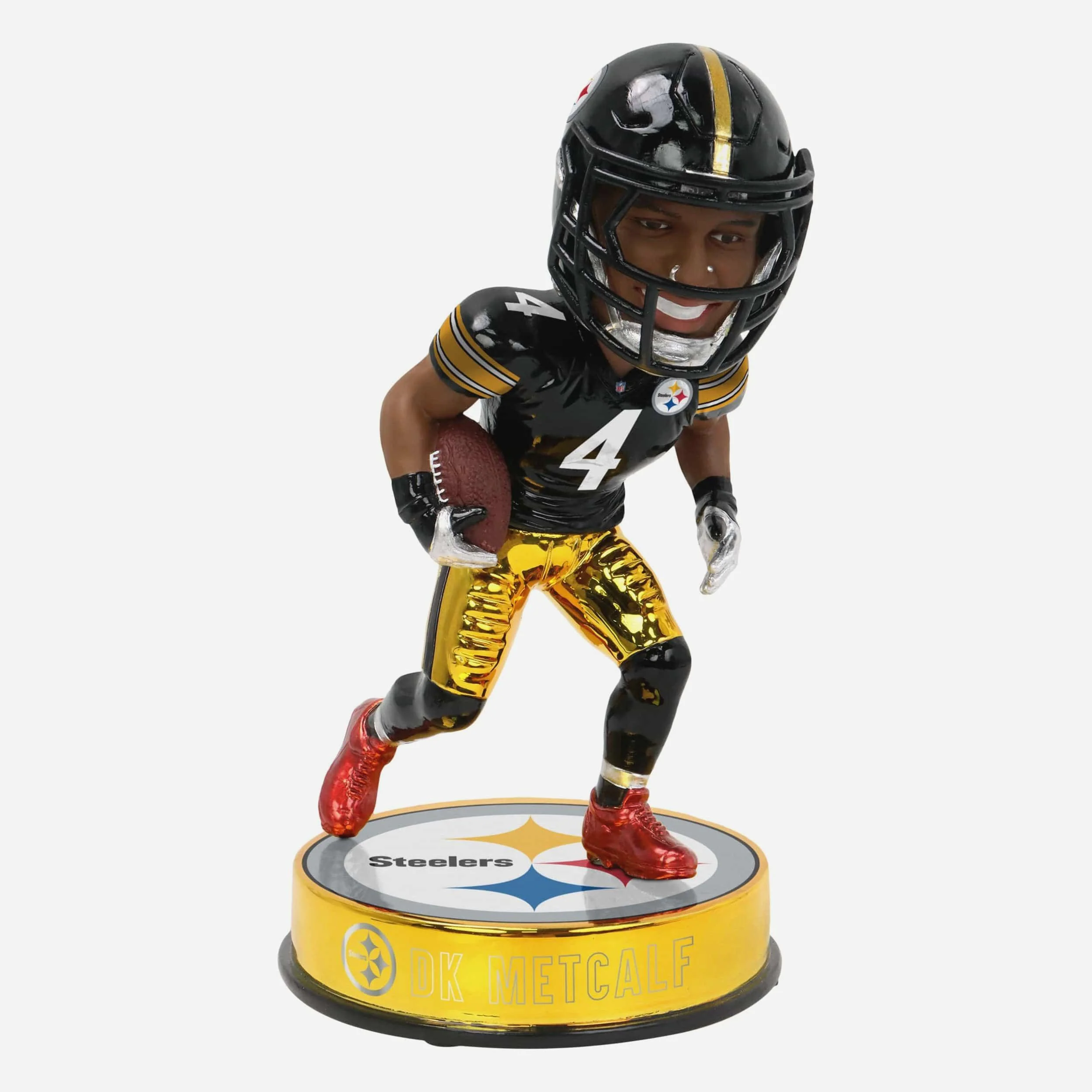 DK Metcalf Pittsburgh Steelers Electroplated Edition Bobblehead