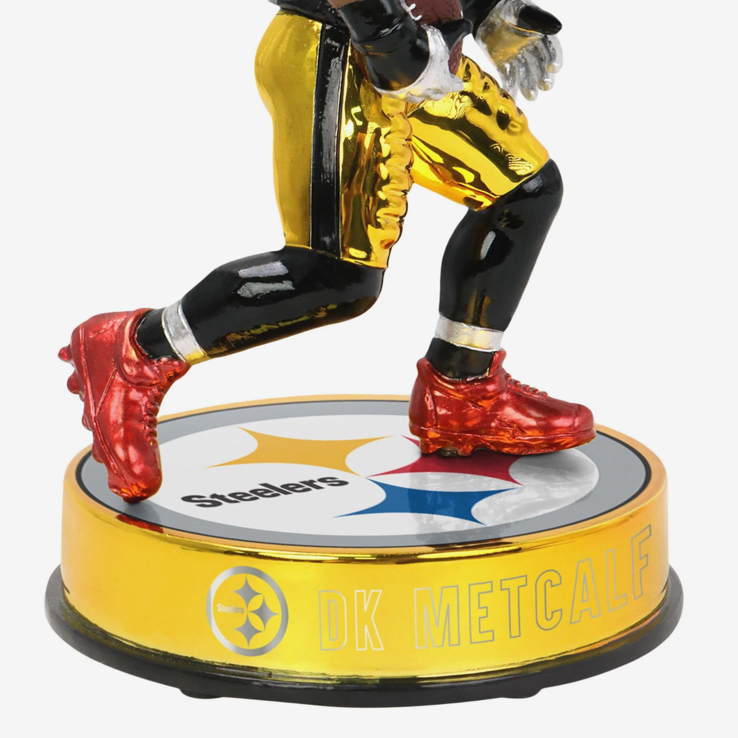DK Metcalf Pittsburgh Steelers Electroplated Edition Bobblehead - Image 3