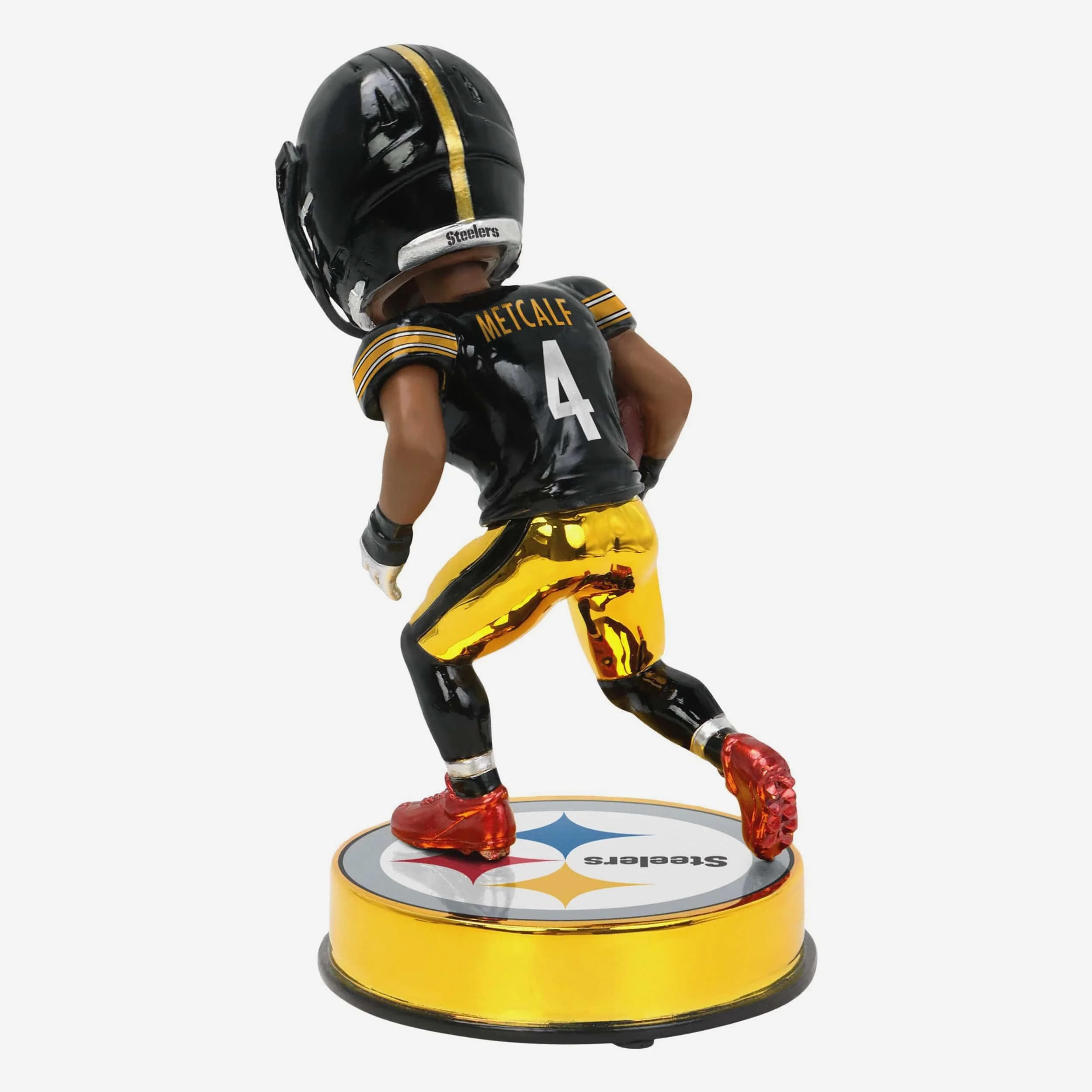 DK Metcalf Pittsburgh Steelers Electroplated Edition Bobblehead - Image 5