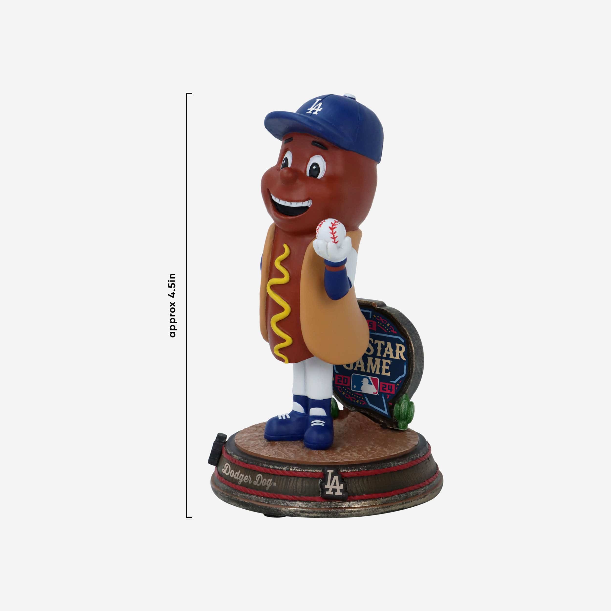 Dodger Dog Los Angeles Dodgers 2024 All-Star Bobbles on Parade Mascot Mini Bighead Bobblehead - Image 4