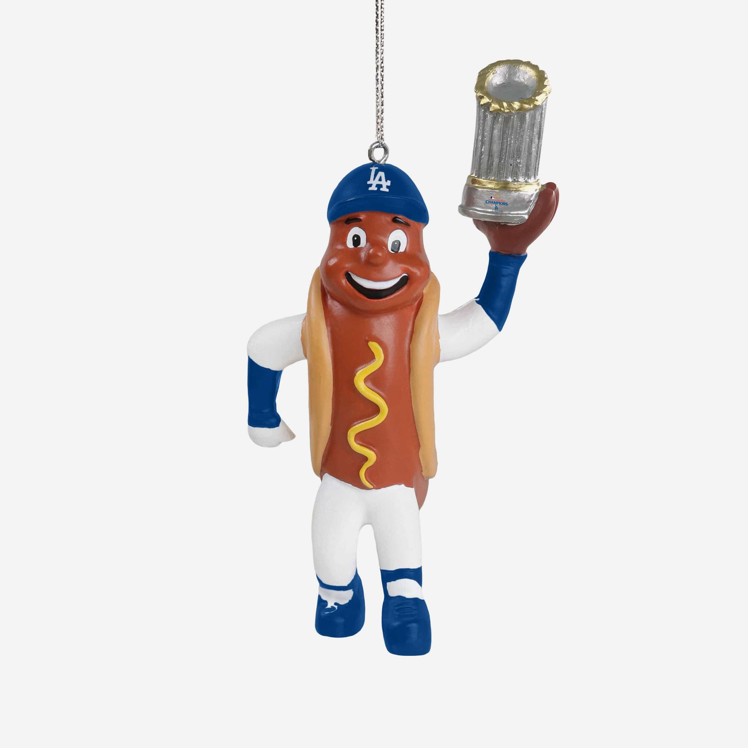 Dodger Dog Los Angeles Dodgers 2024 World Series Champions Mascot Ornament