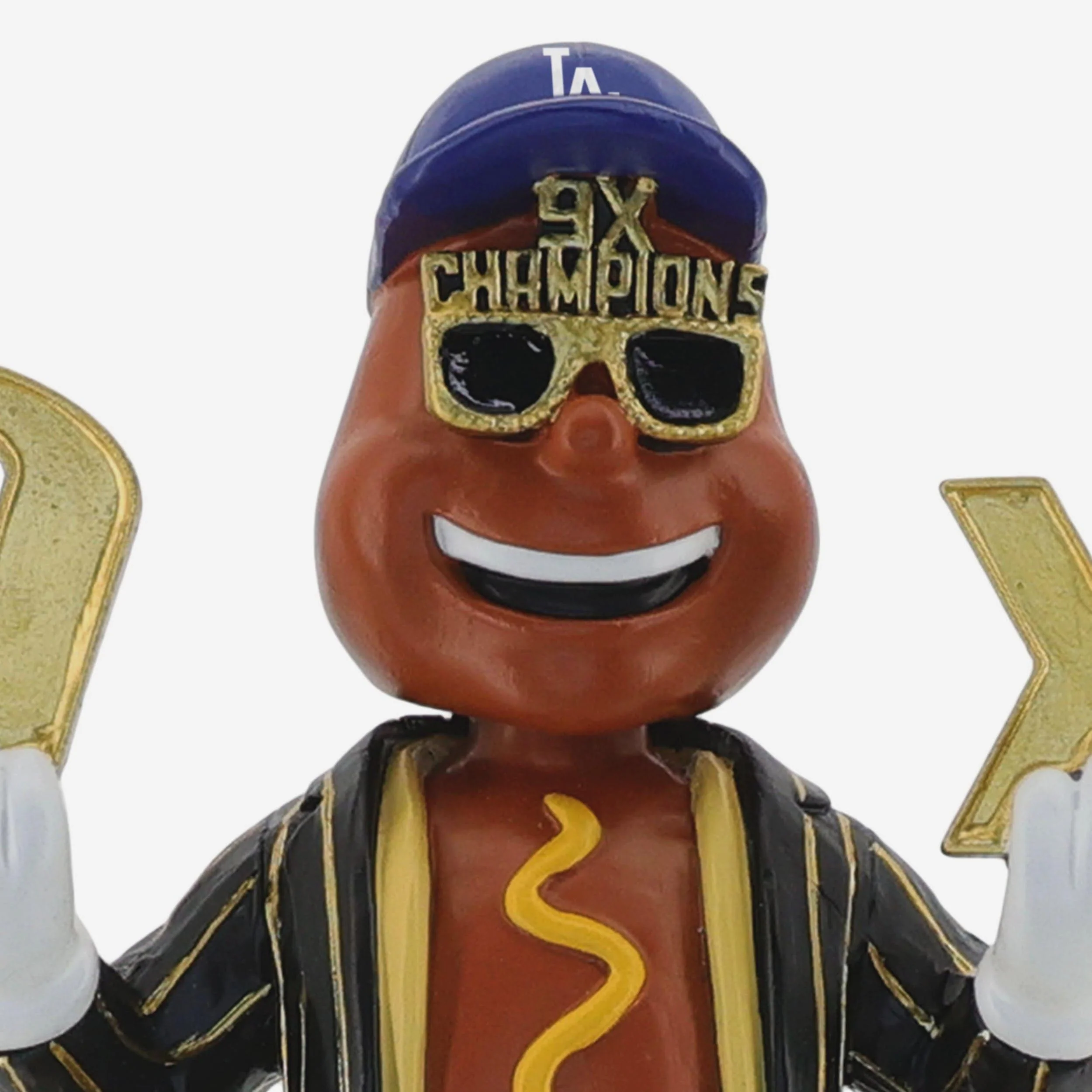 Dodger Dog Los Angeles Dodgers 2025 9X World Series Champions Bobblehead - Image 2