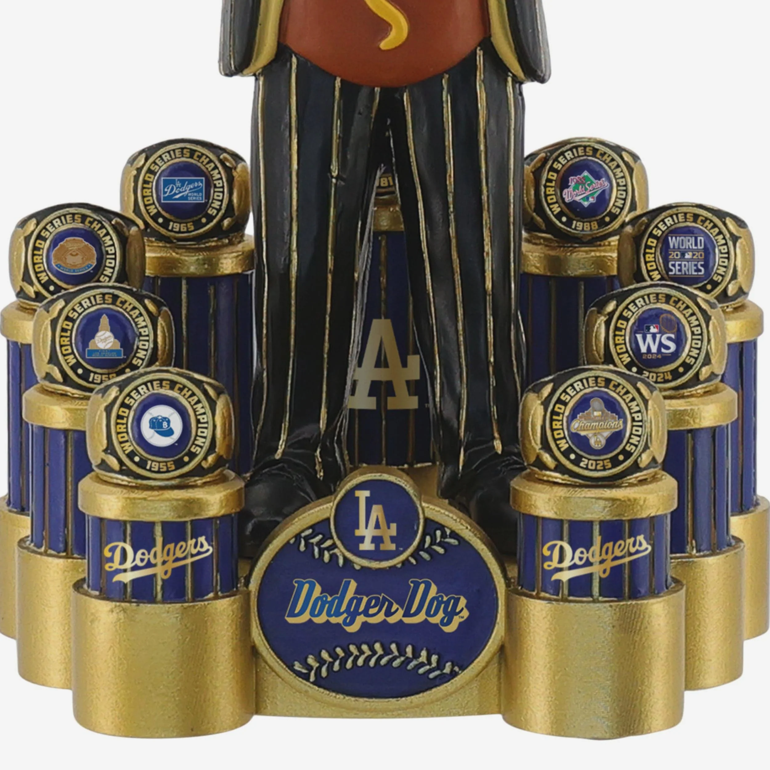 Dodger Dog Los Angeles Dodgers 2025 9X World Series Champions Bobblehead - Image 3