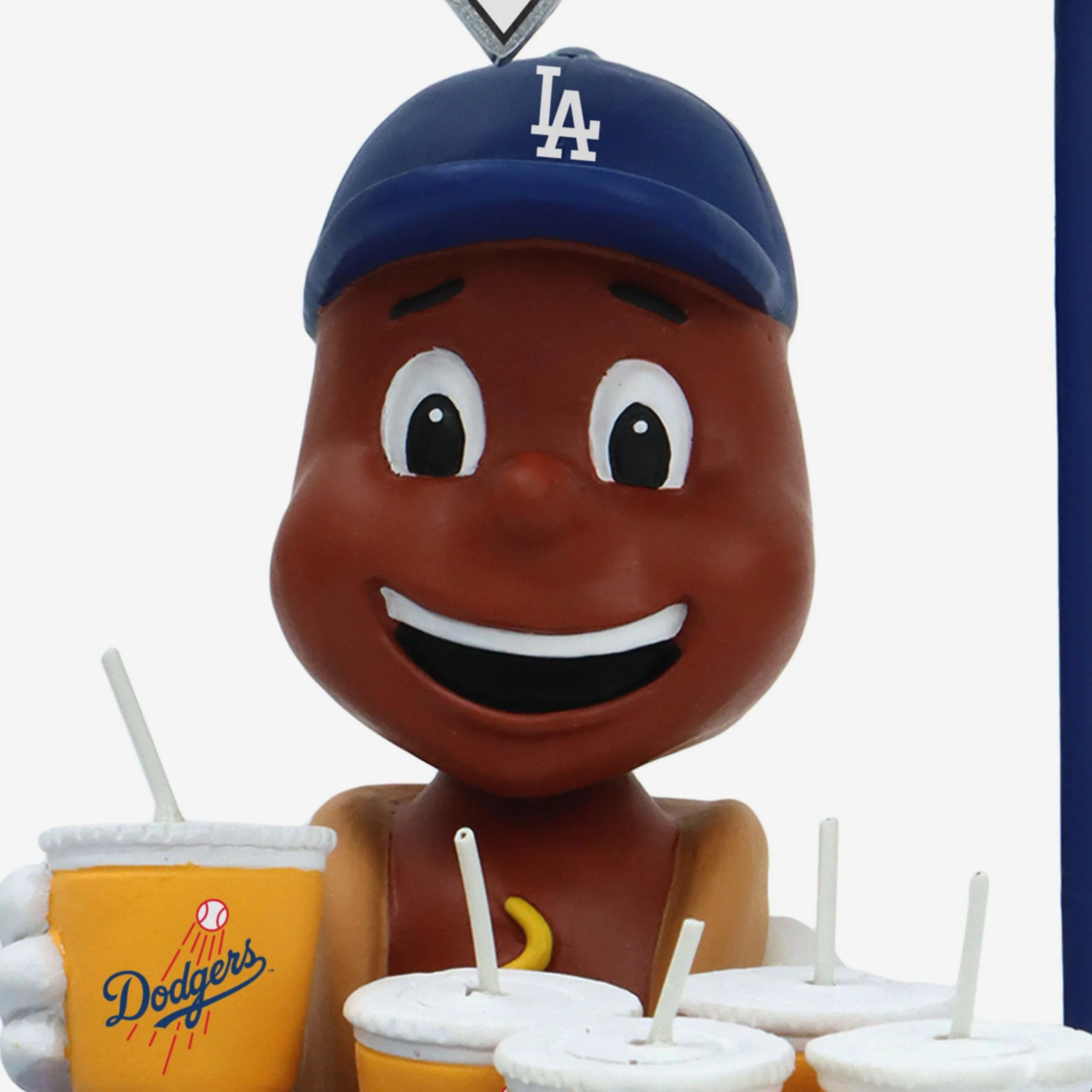 Dodger Dog Los Angeles Dodgers 2025 MLB All-Star Peach Mascot Mini Bobblehead Scene - Image 2
