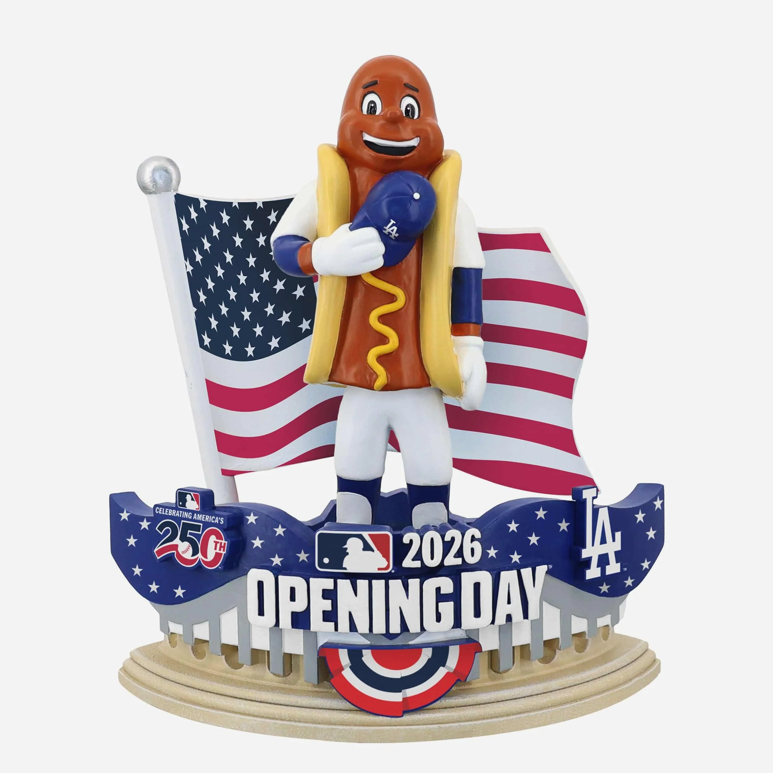 Dodger Dog Los Angeles Dodgers 2026 Opening Day Mascot Bobblehead