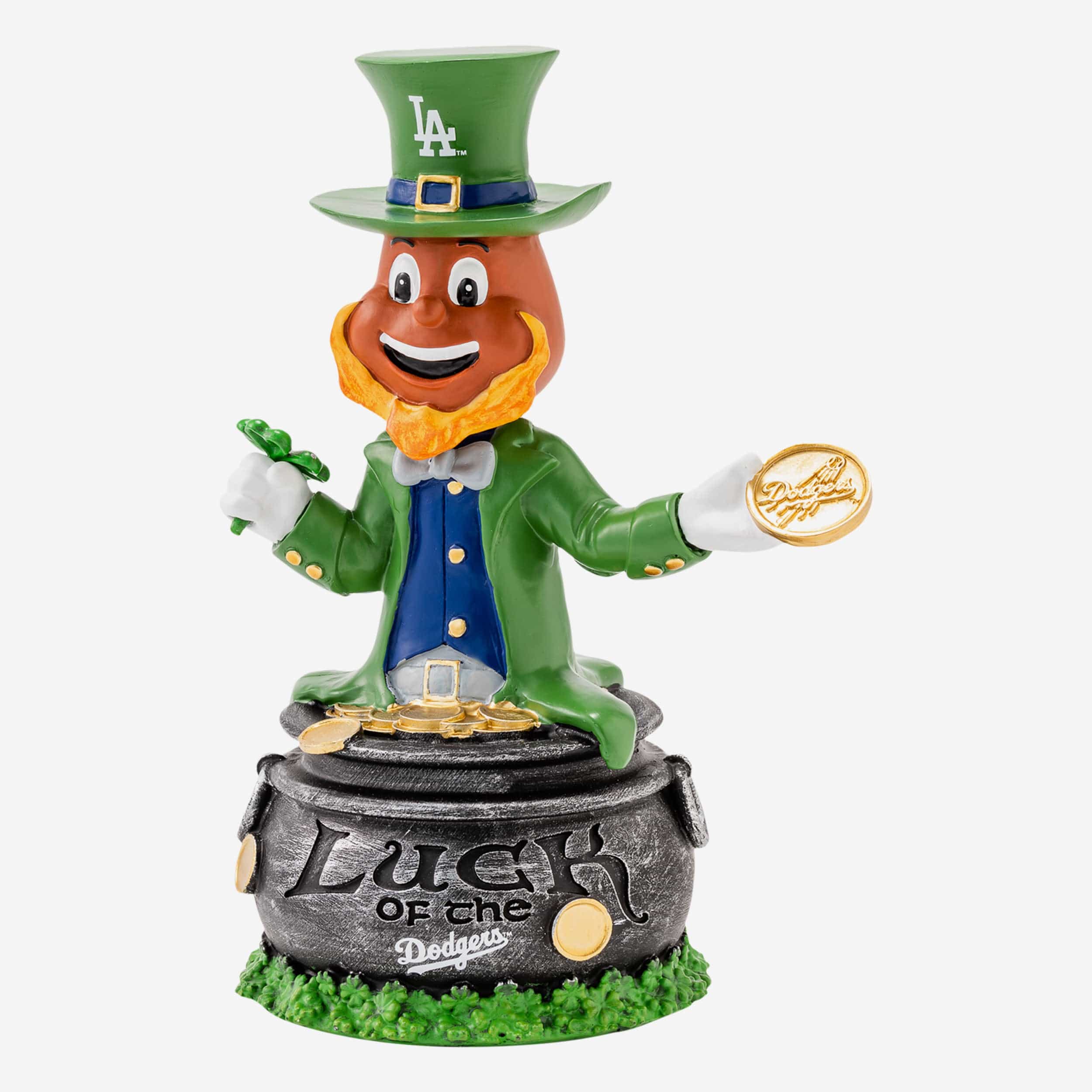 Dodger Dog Los Angeles Dodgers Dodgers Saint Patricks Day Mascot Bobblehead