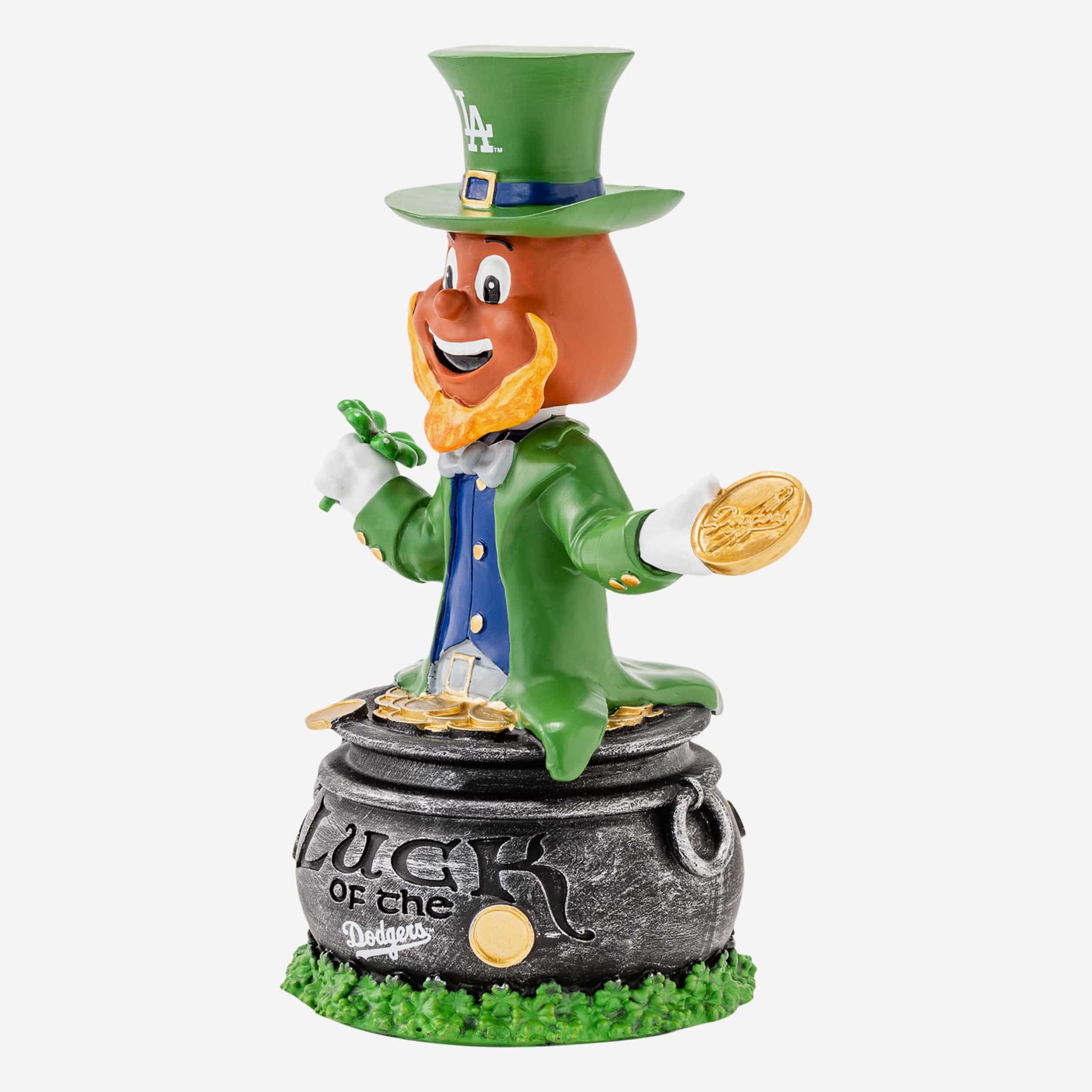 Dodger Dog Los Angeles Dodgers Dodgers Saint Patricks Day Mascot Bobblehead - Image 4