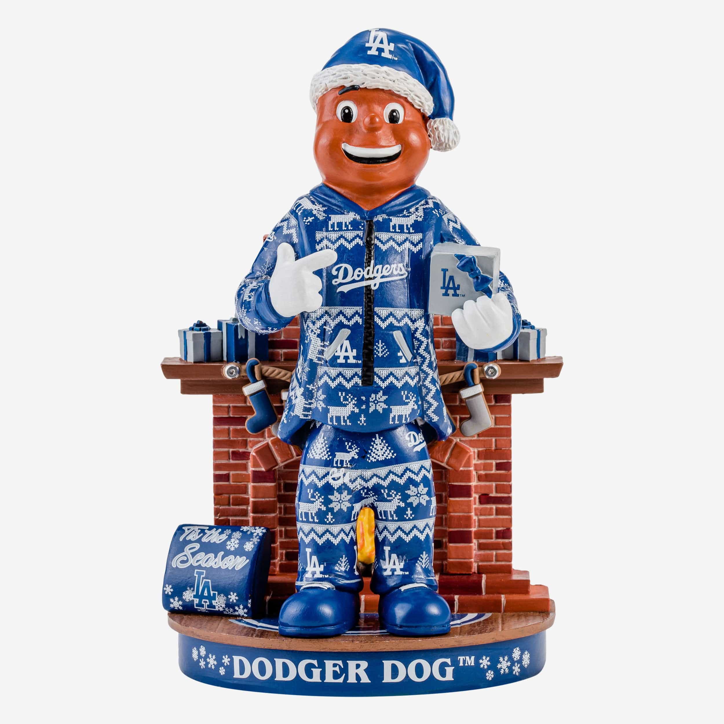 Dodger Dog Los Angeles Dodgers Holiday Mascot Bobblehead