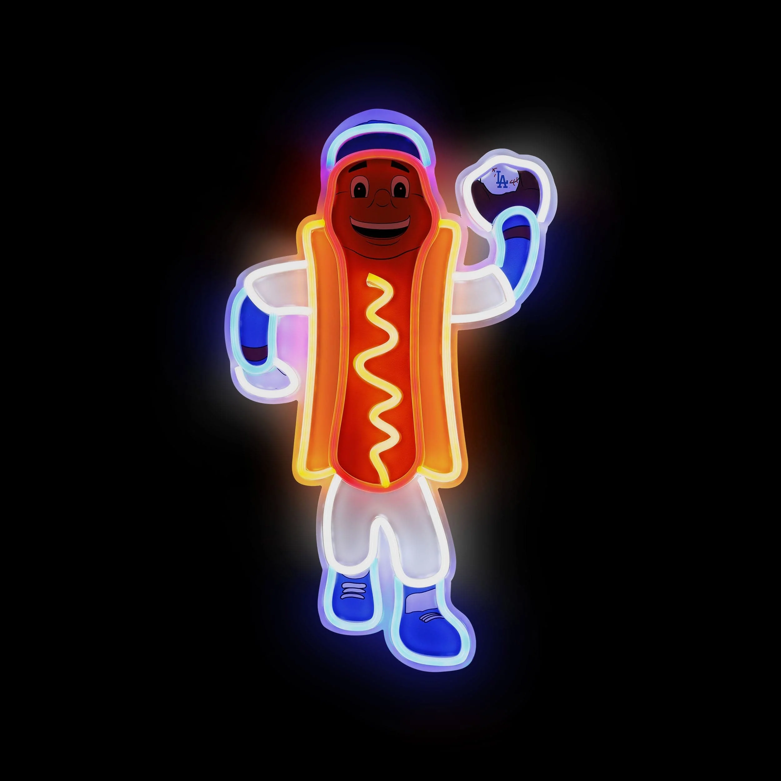 Dodger Dog Los Angeles Dodgers LED Neon Light Up Mascot Sign - Image 2