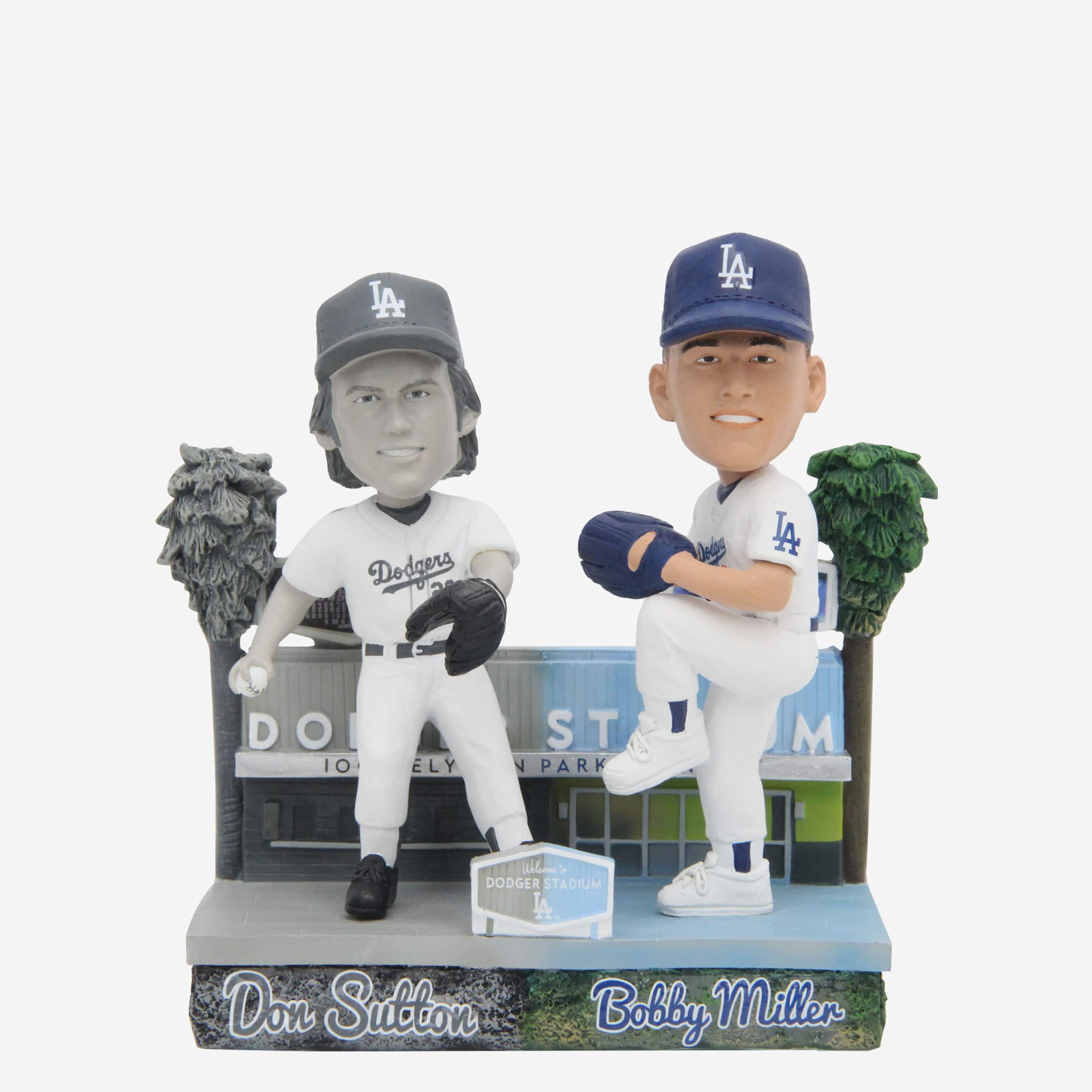 Don Sutton & Bobby Miller Los Angeles Dodgers Then and Now Bobblehead