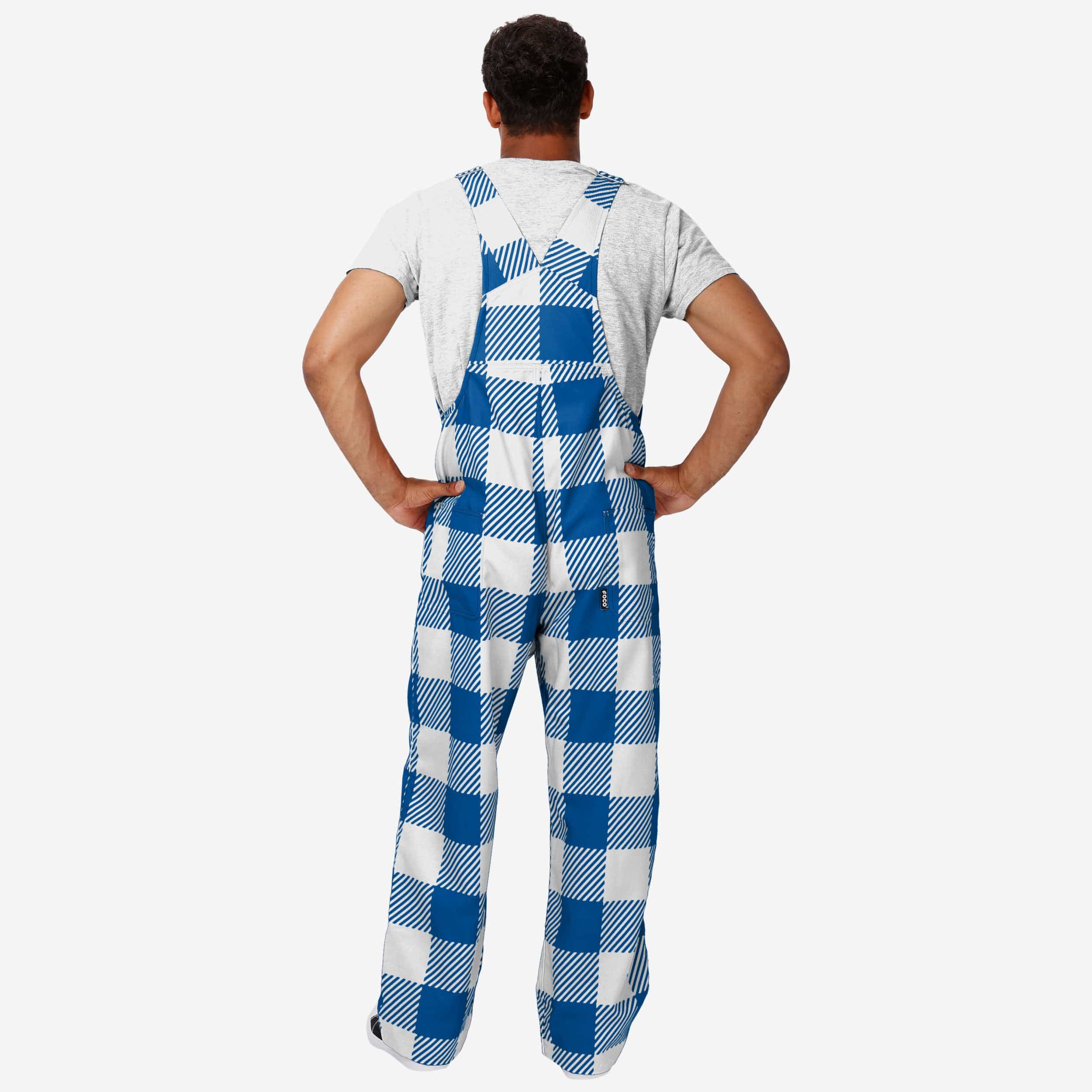 Duke Blue Devils Mens Plaid Bib Overalls - Image 2