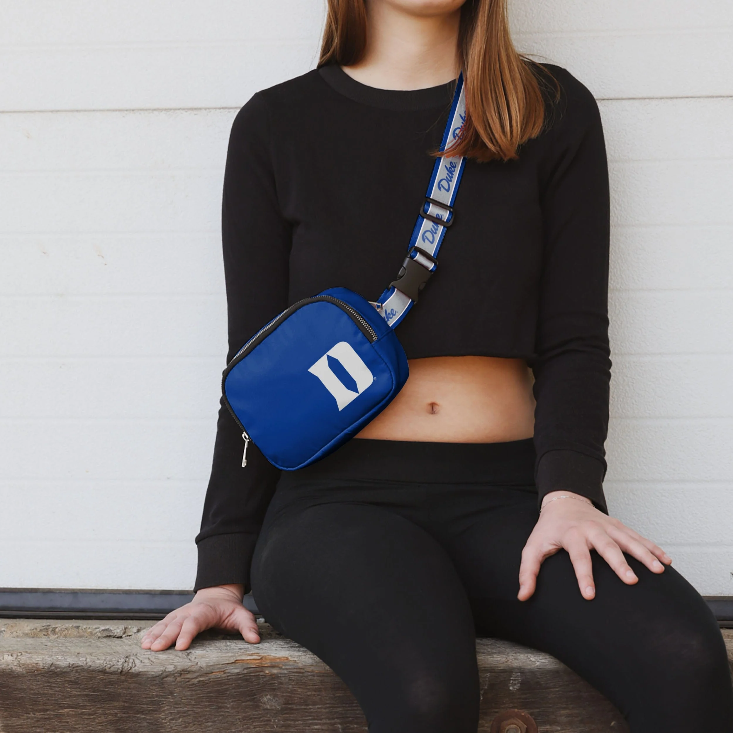 Duke Blue Devils Team Wordmark Crossbody Belt Bag - Image 3